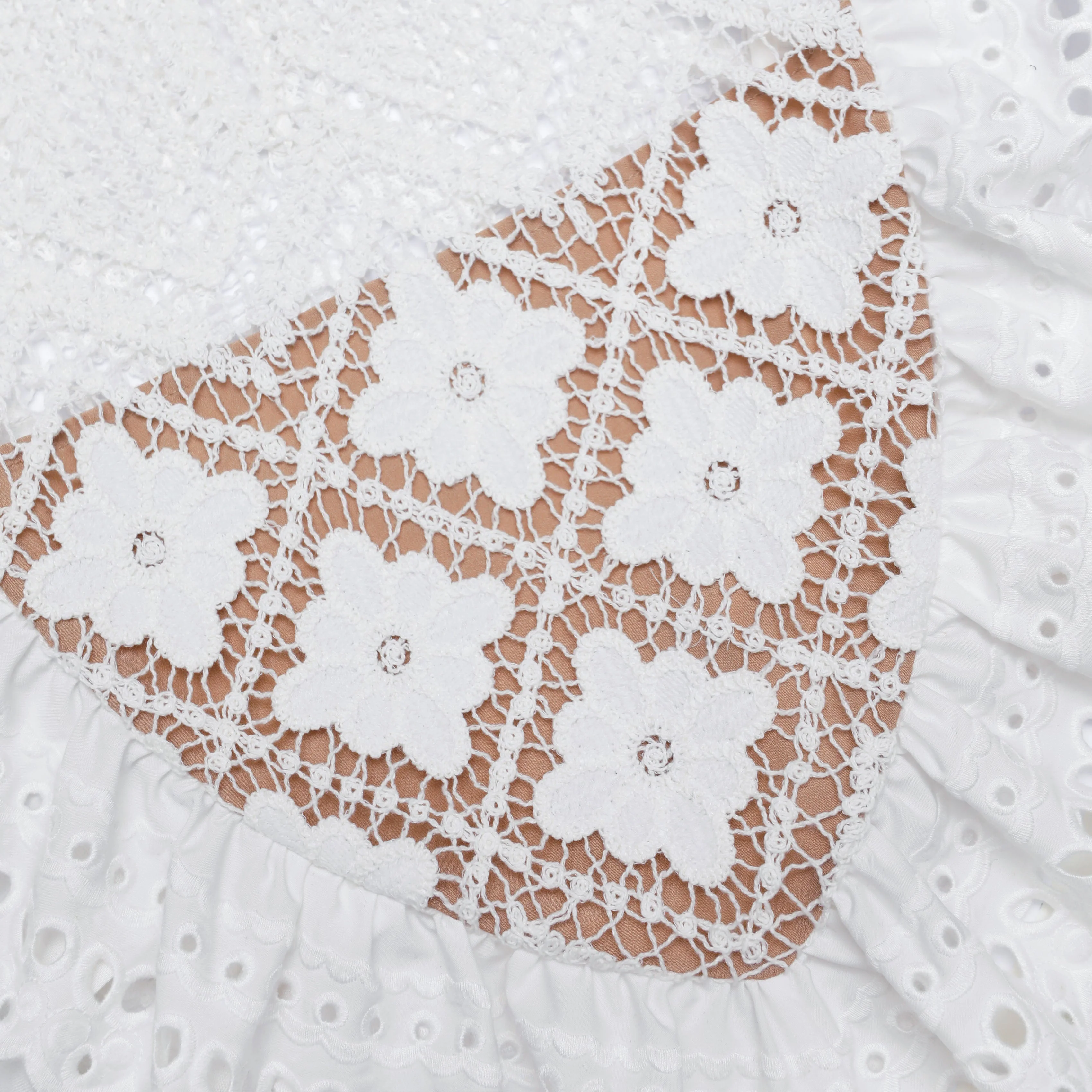 White Crochet Lace Crop Top - Image 5