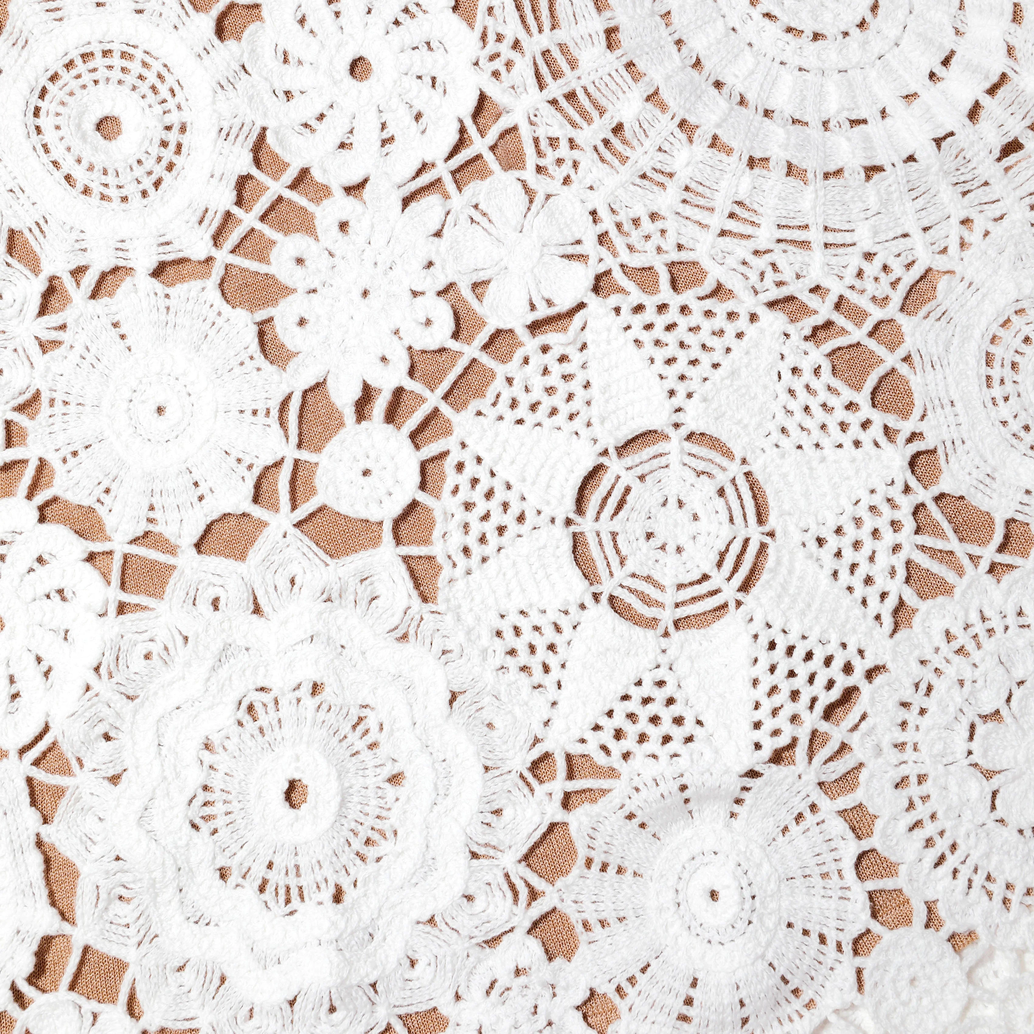 White Crochet Mini Dress - Image 5