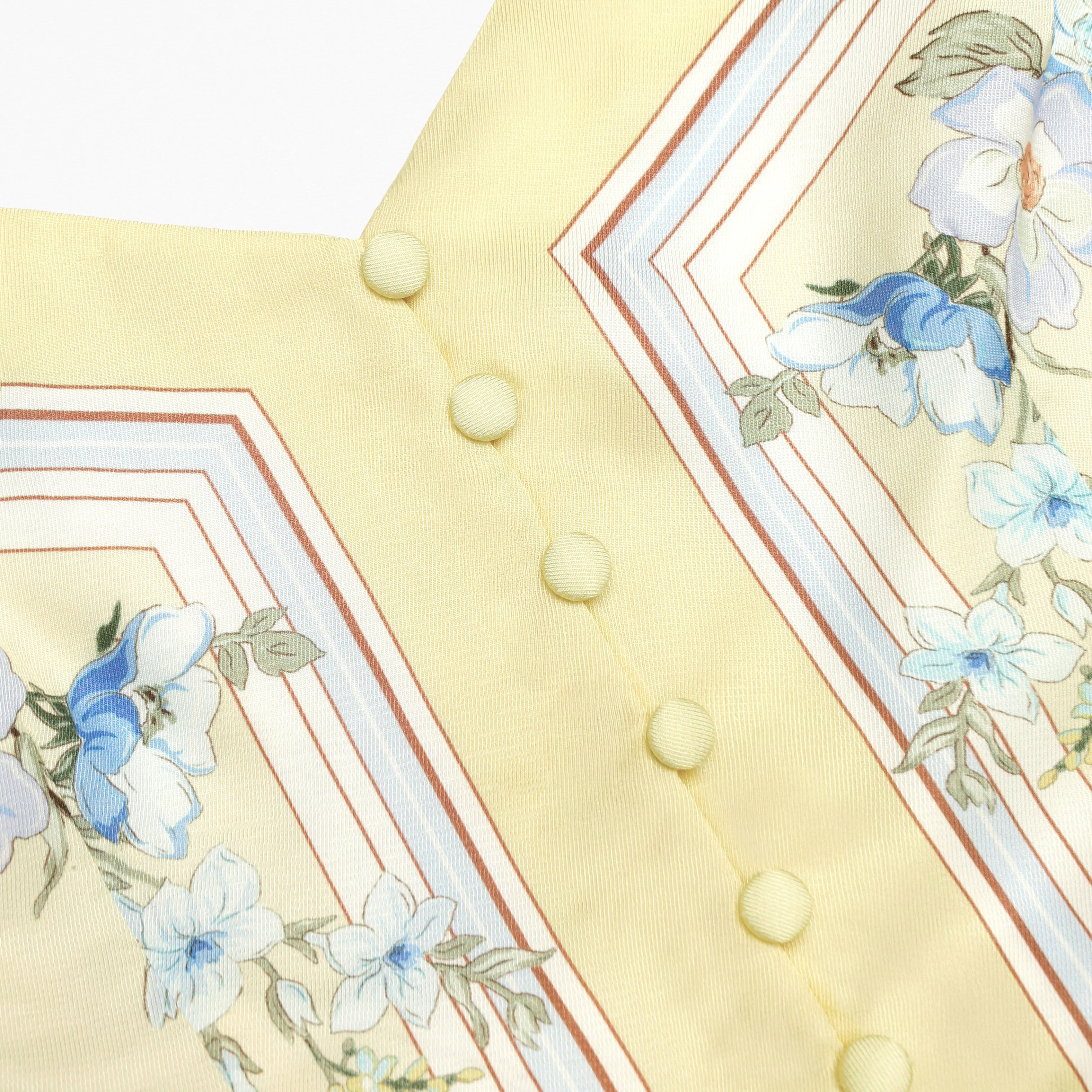 Yellow Floral Midi Dress - Image 5