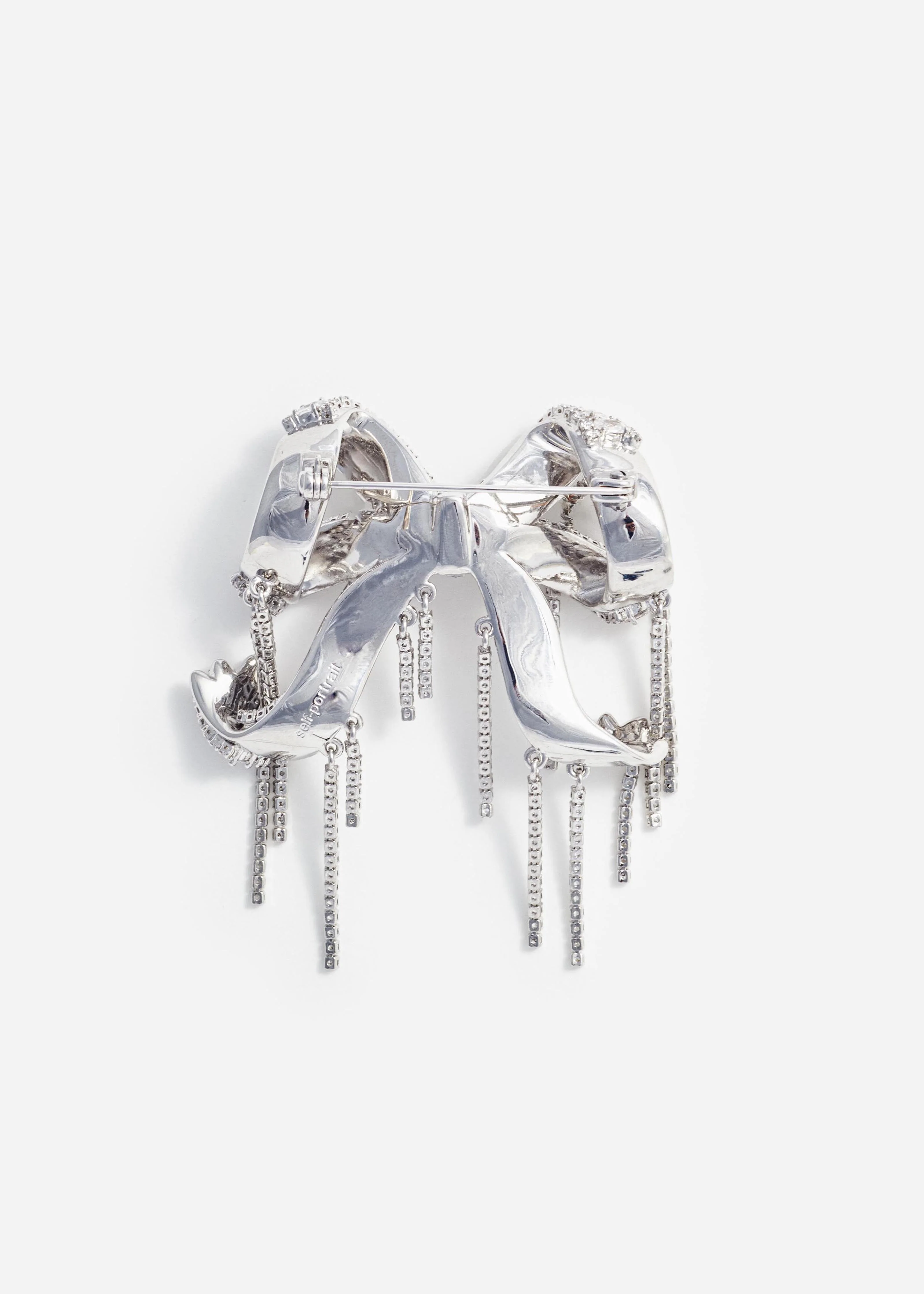 Crystal Embellished Bow Brooch - Image 3