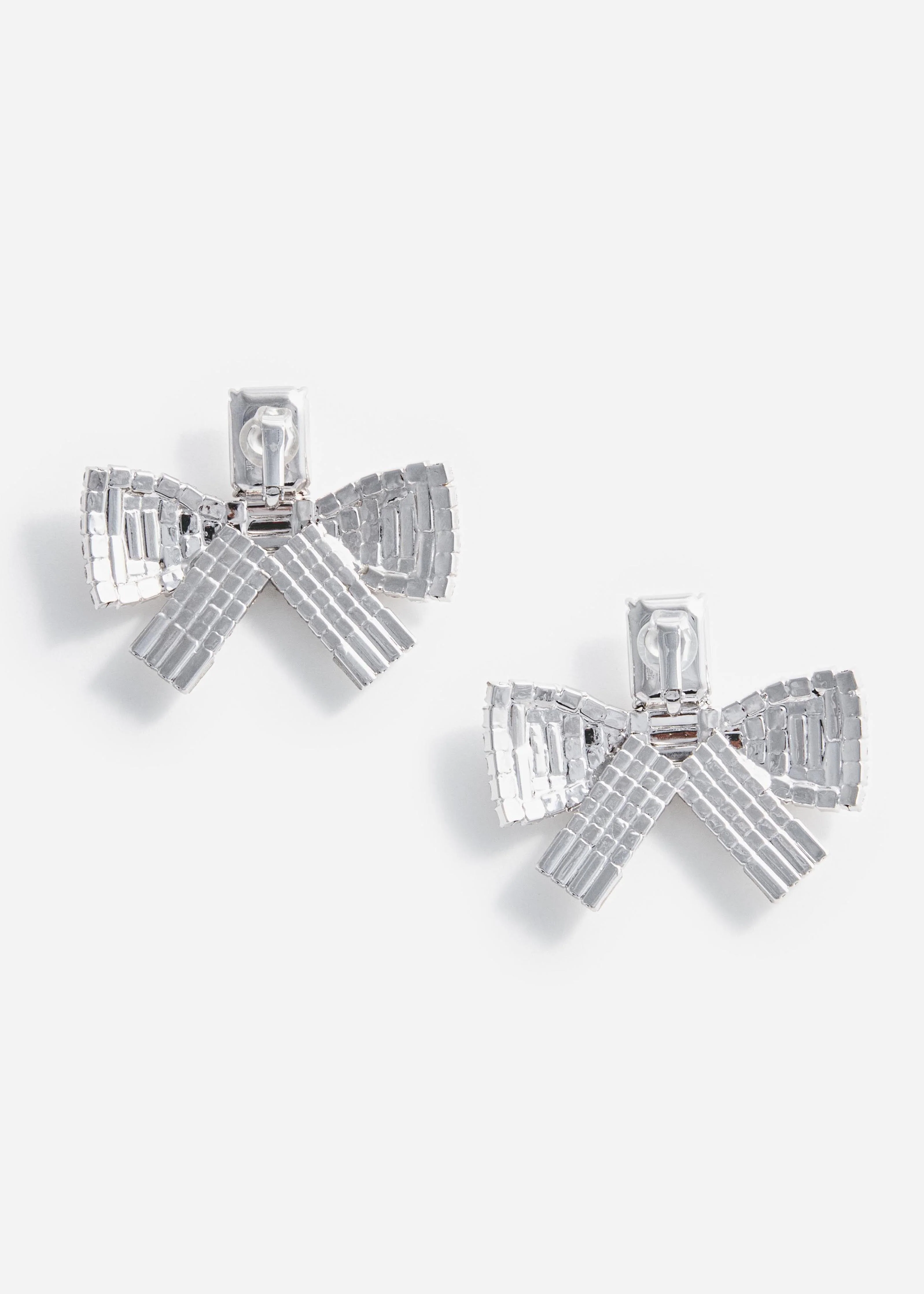 Large Crystal Bow Earrings - Image 3
