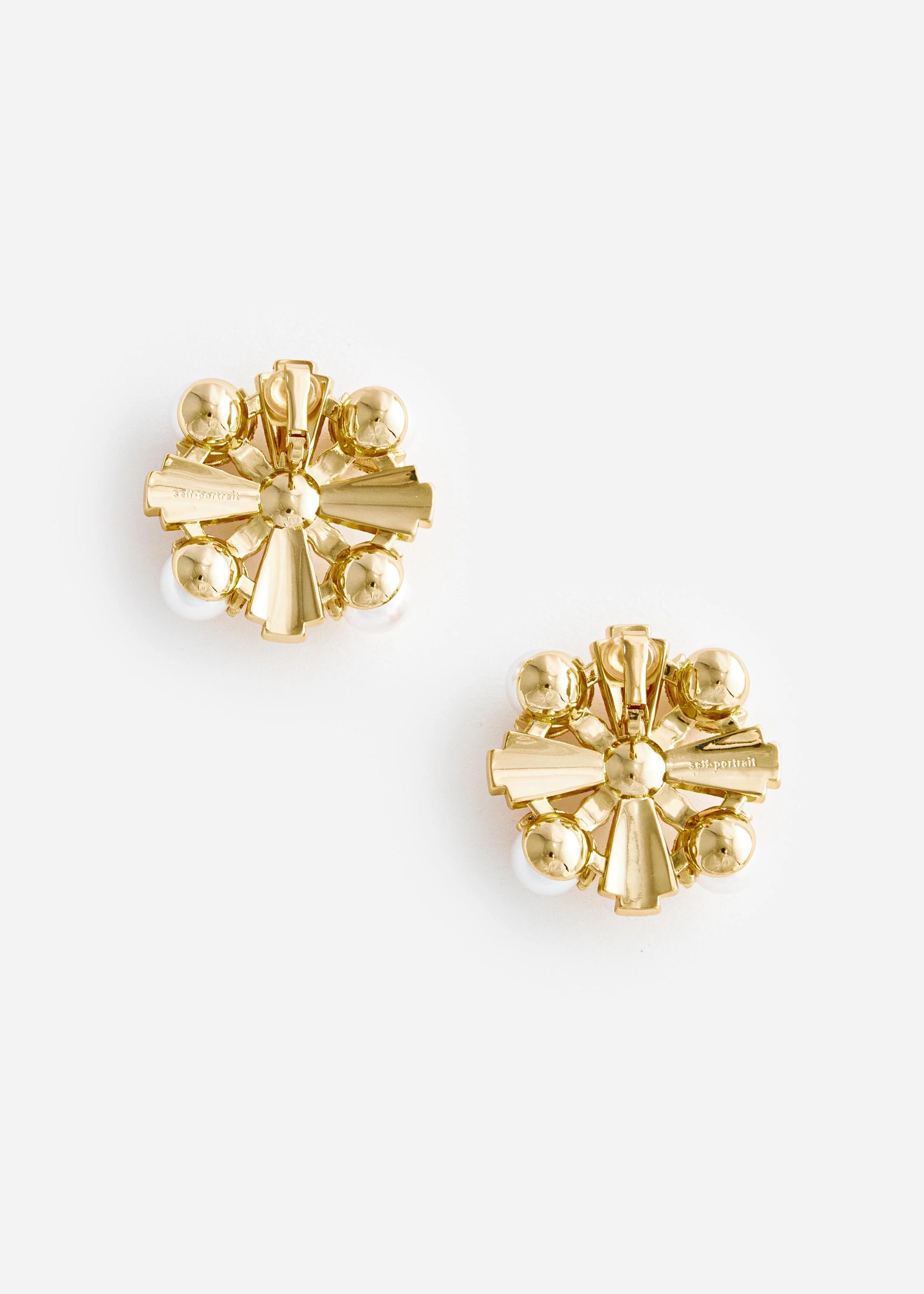Large Gold Encrusted Earrings - Image 3
