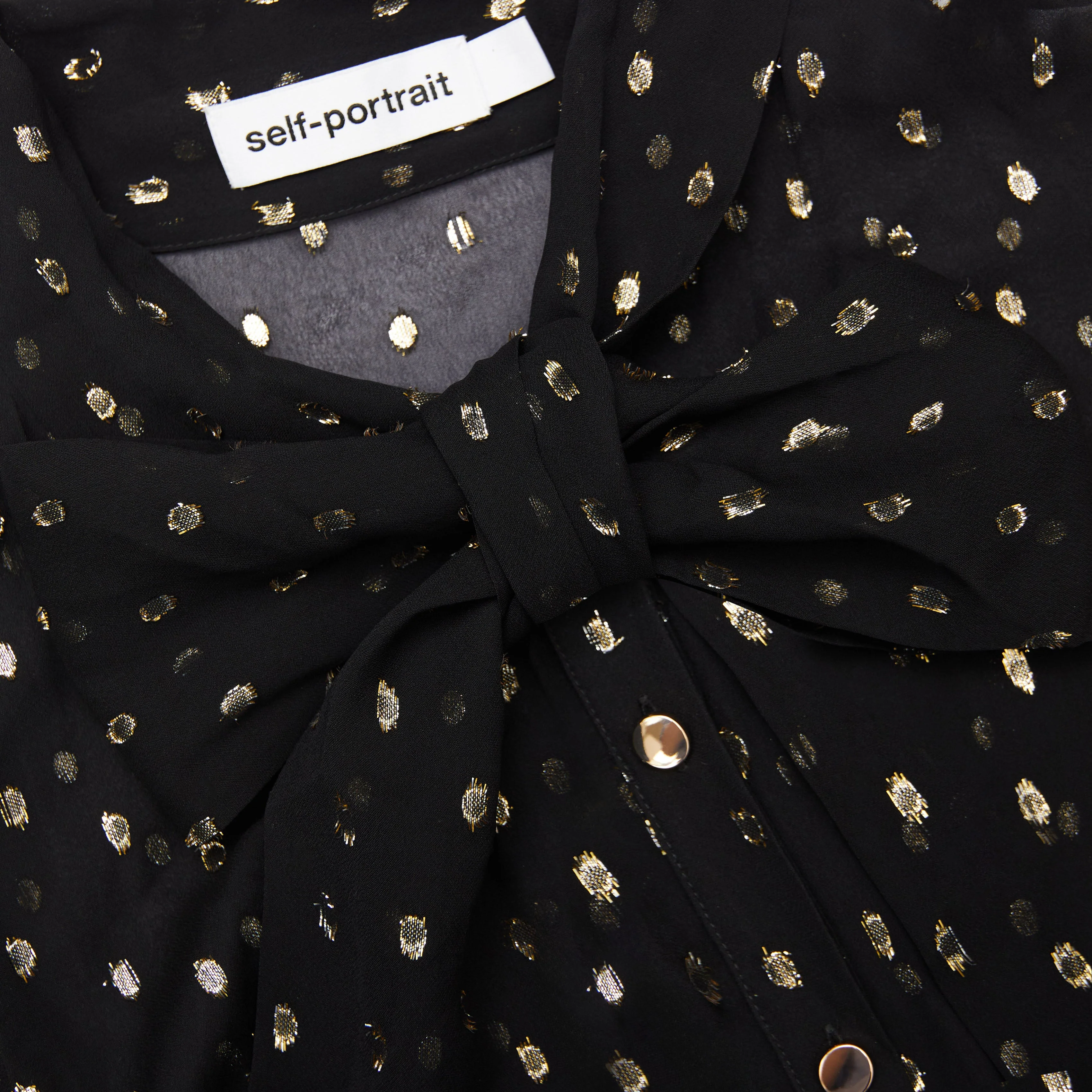 Black And Gold Tie Neck Maxi Dress - Image 5