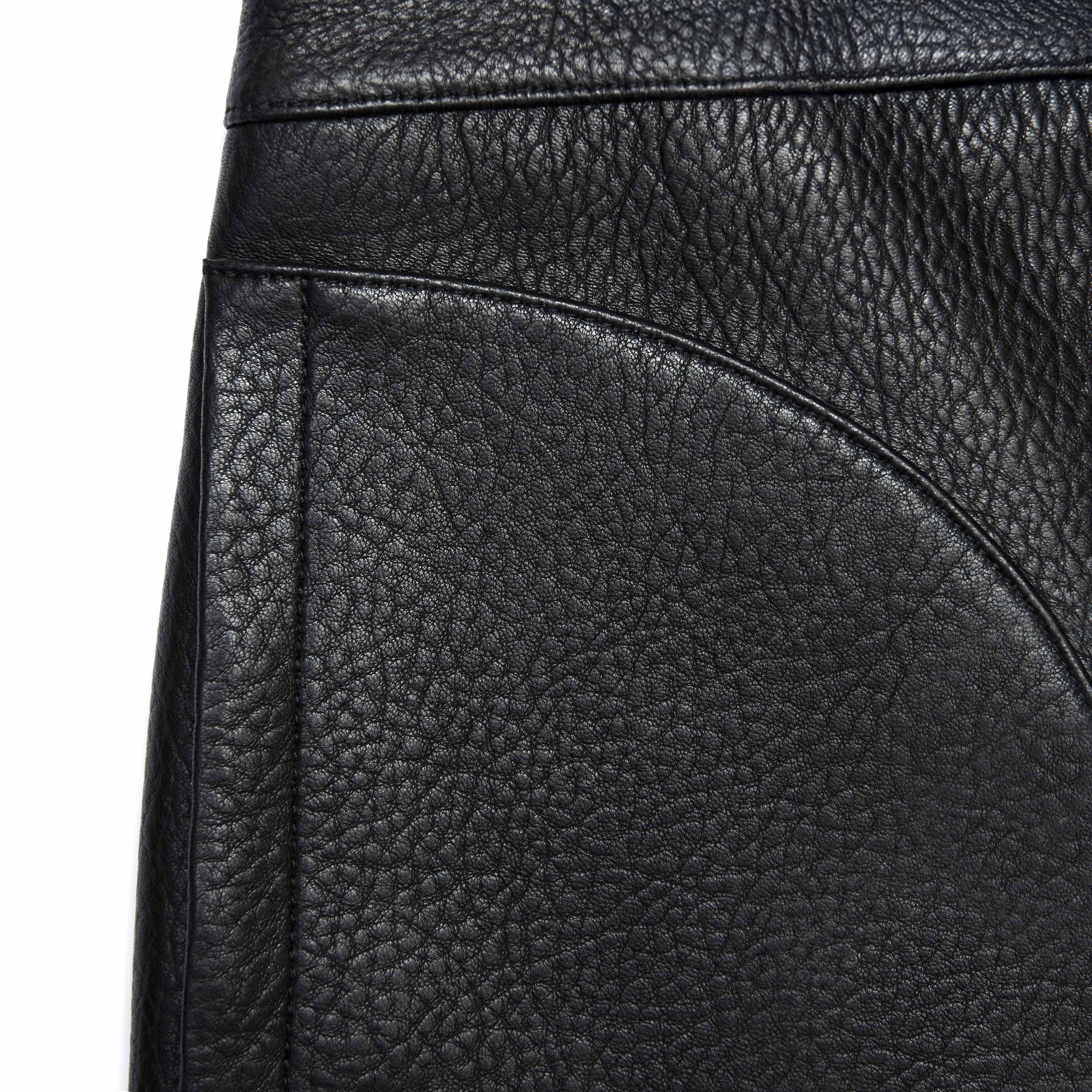 Black Leather Mini Skirt - Image 5