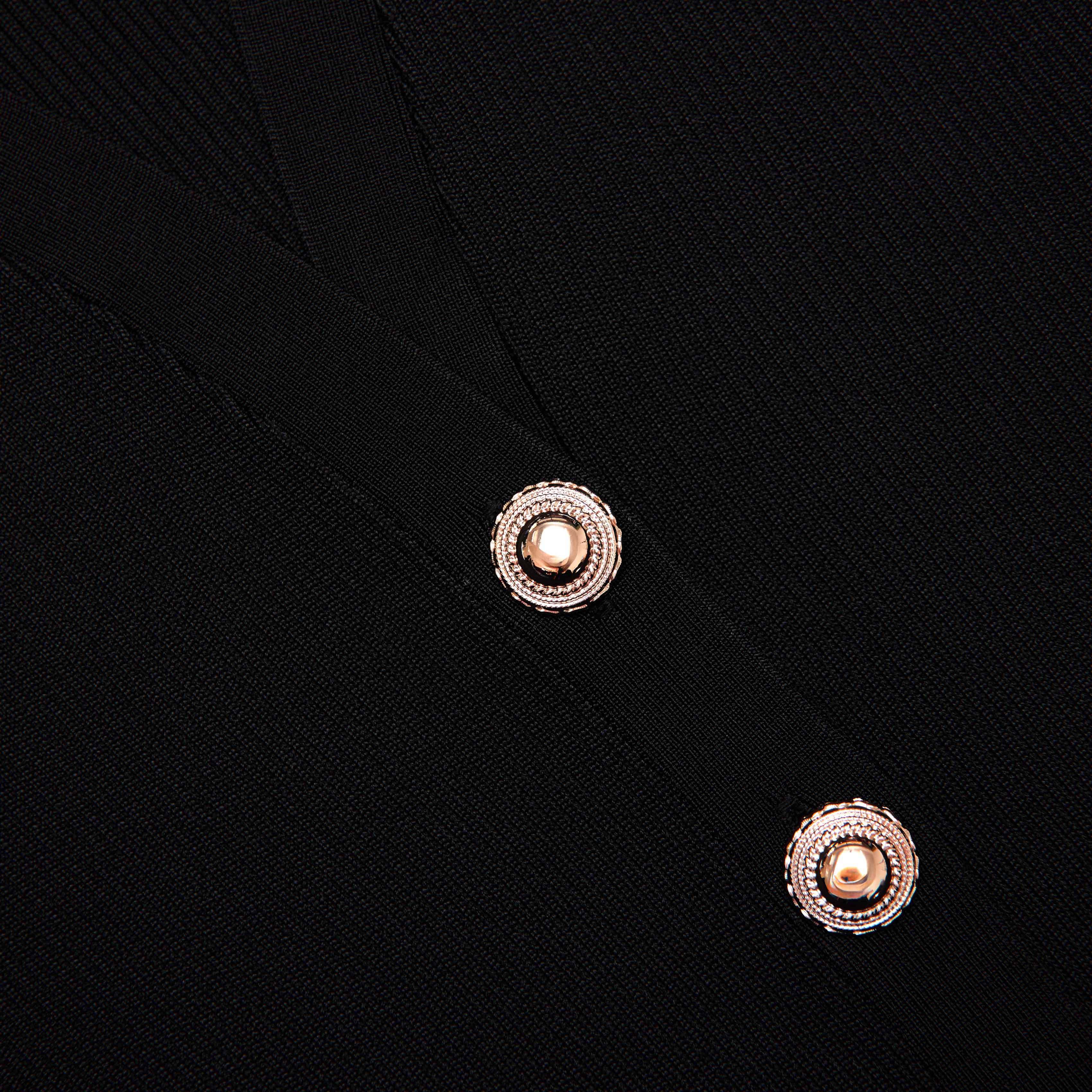 Black Ribbed Knit Midi Dress - Image 5