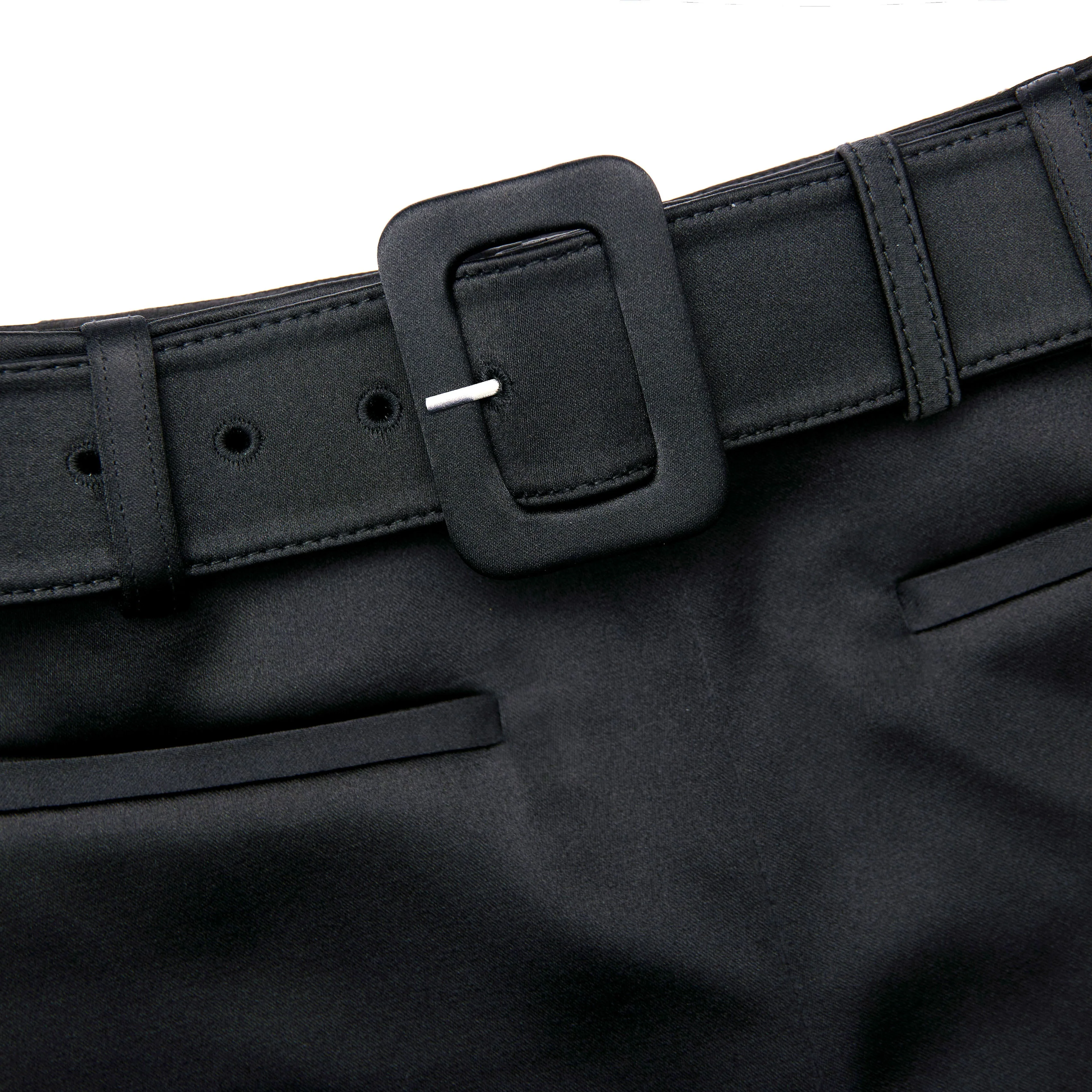 Black Satin Shorts - Image 5