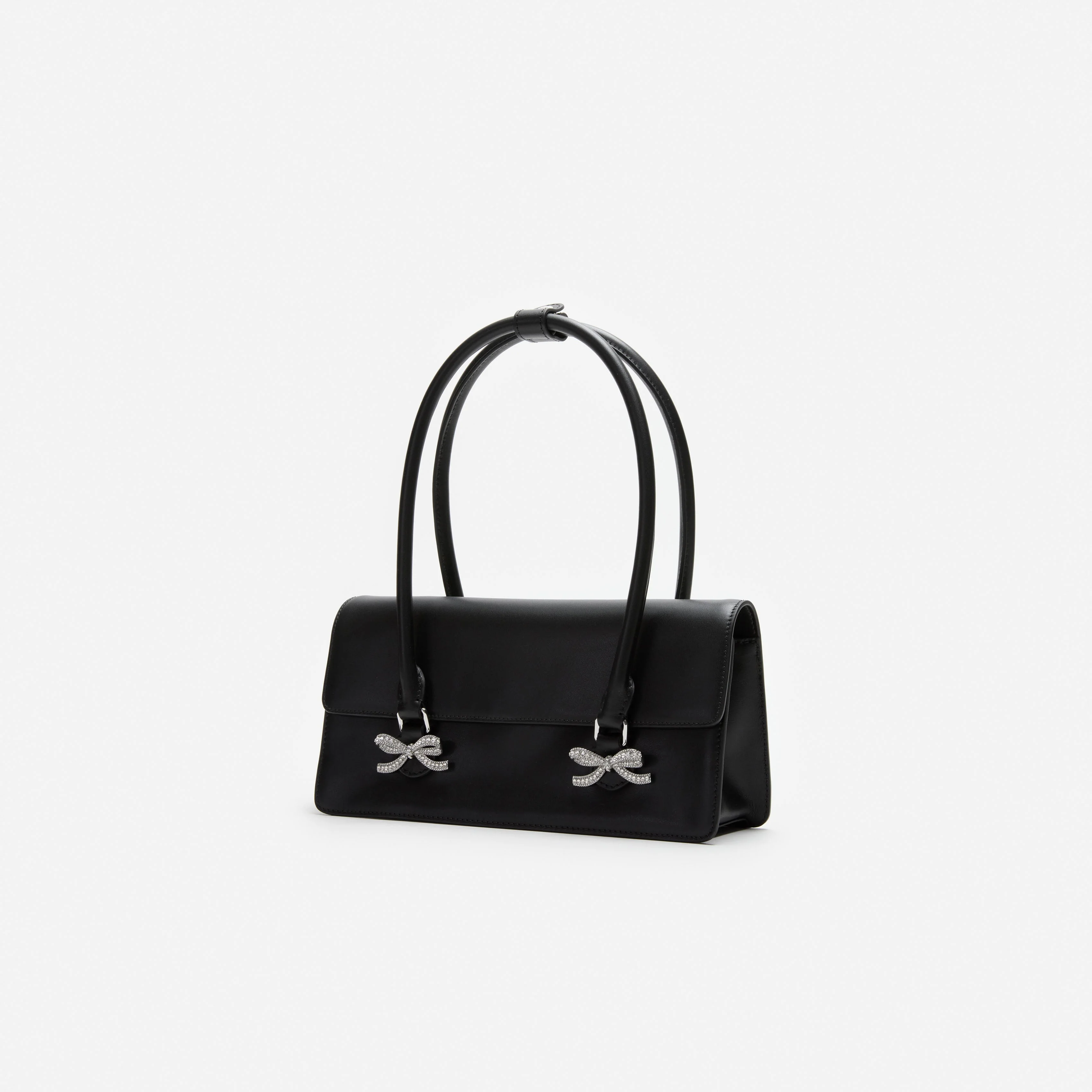 Black Soft Leather Shoulder Bag - Image 2
