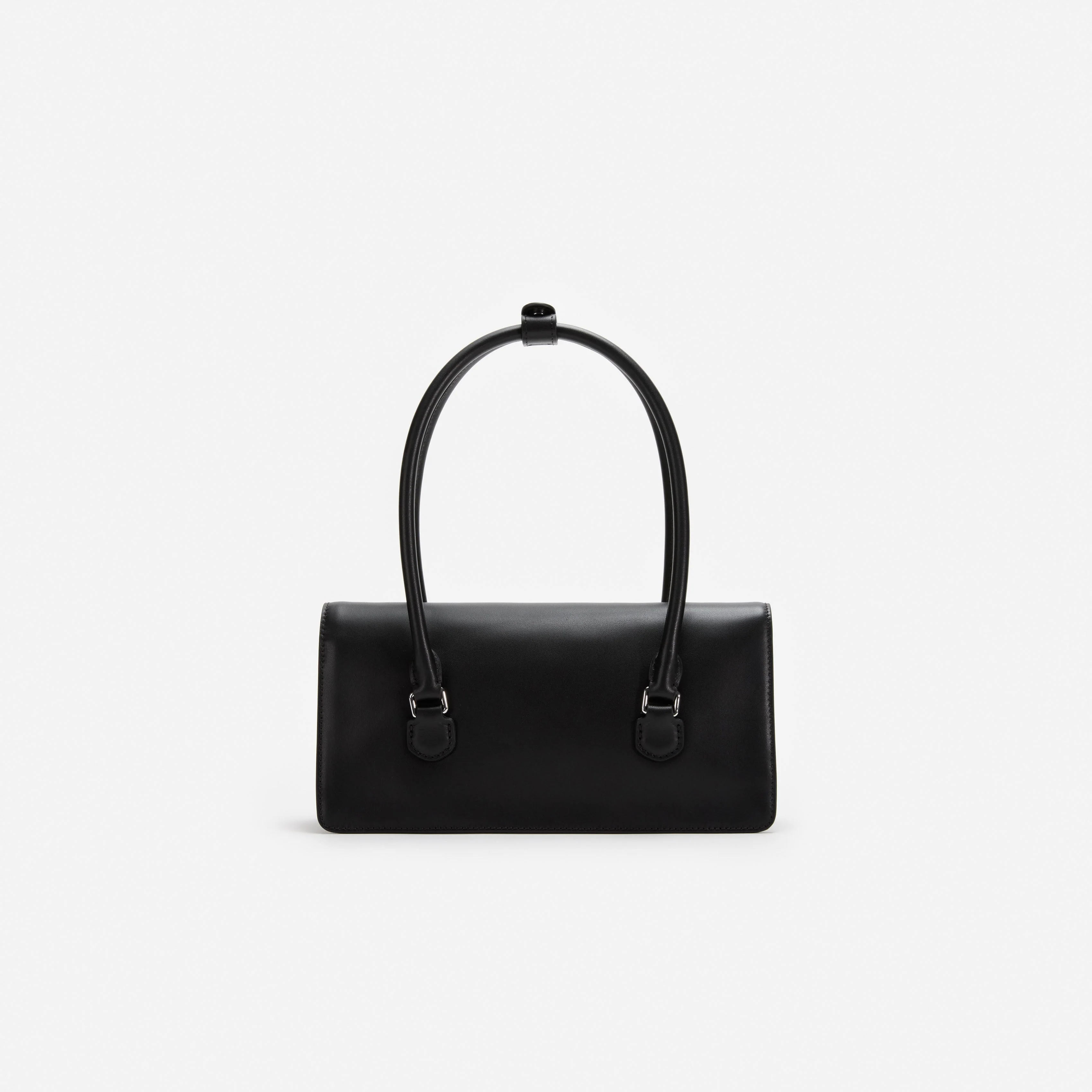 Black Soft Leather Shoulder Bag - Image 3
