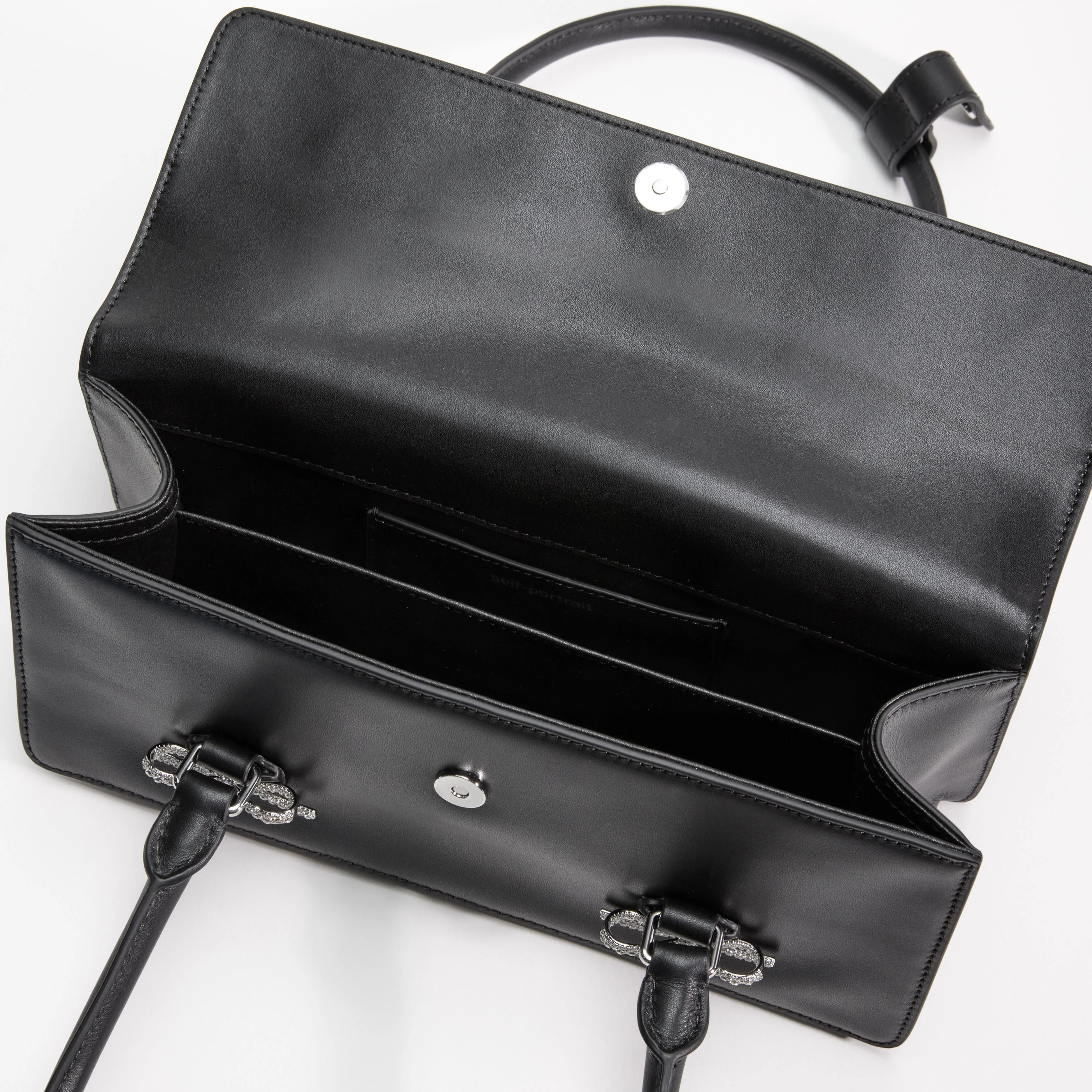 Black Soft Leather Shoulder Bag - Image 4