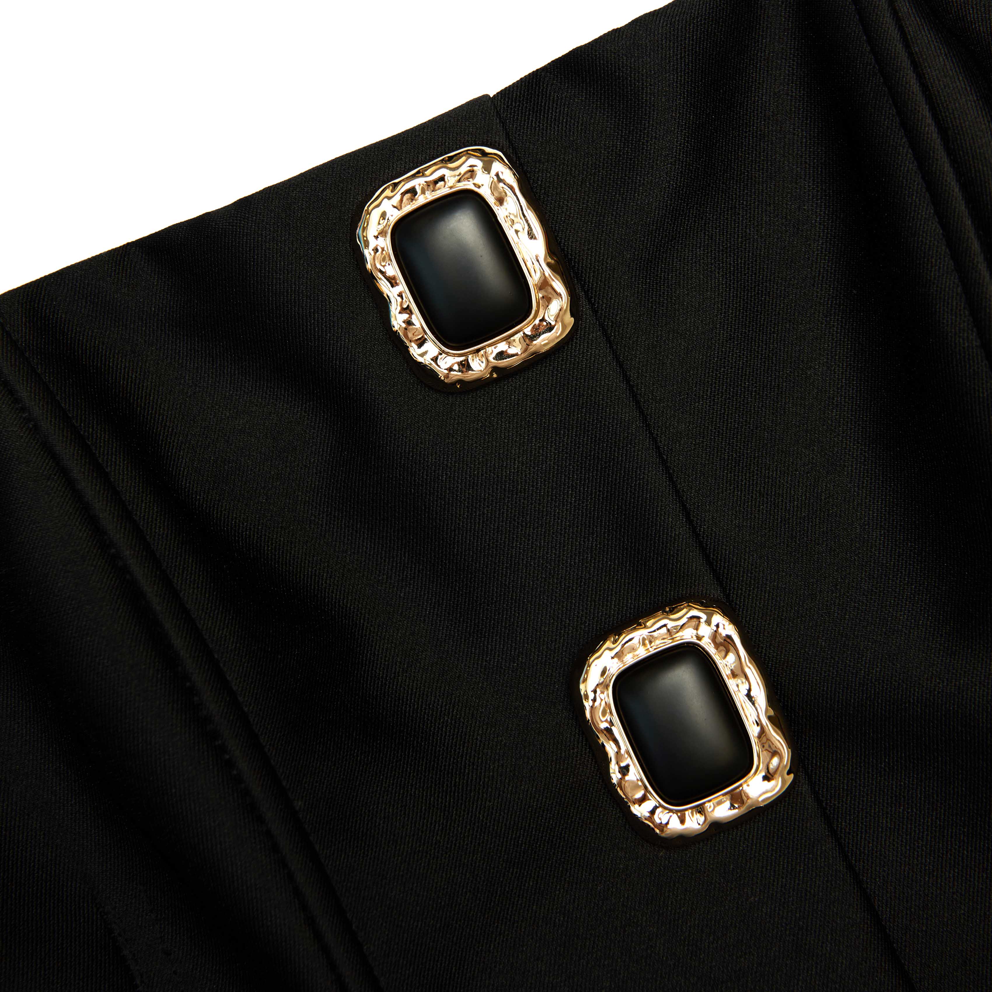 Black Taffeta Bandeau Midi Dress - Image 5