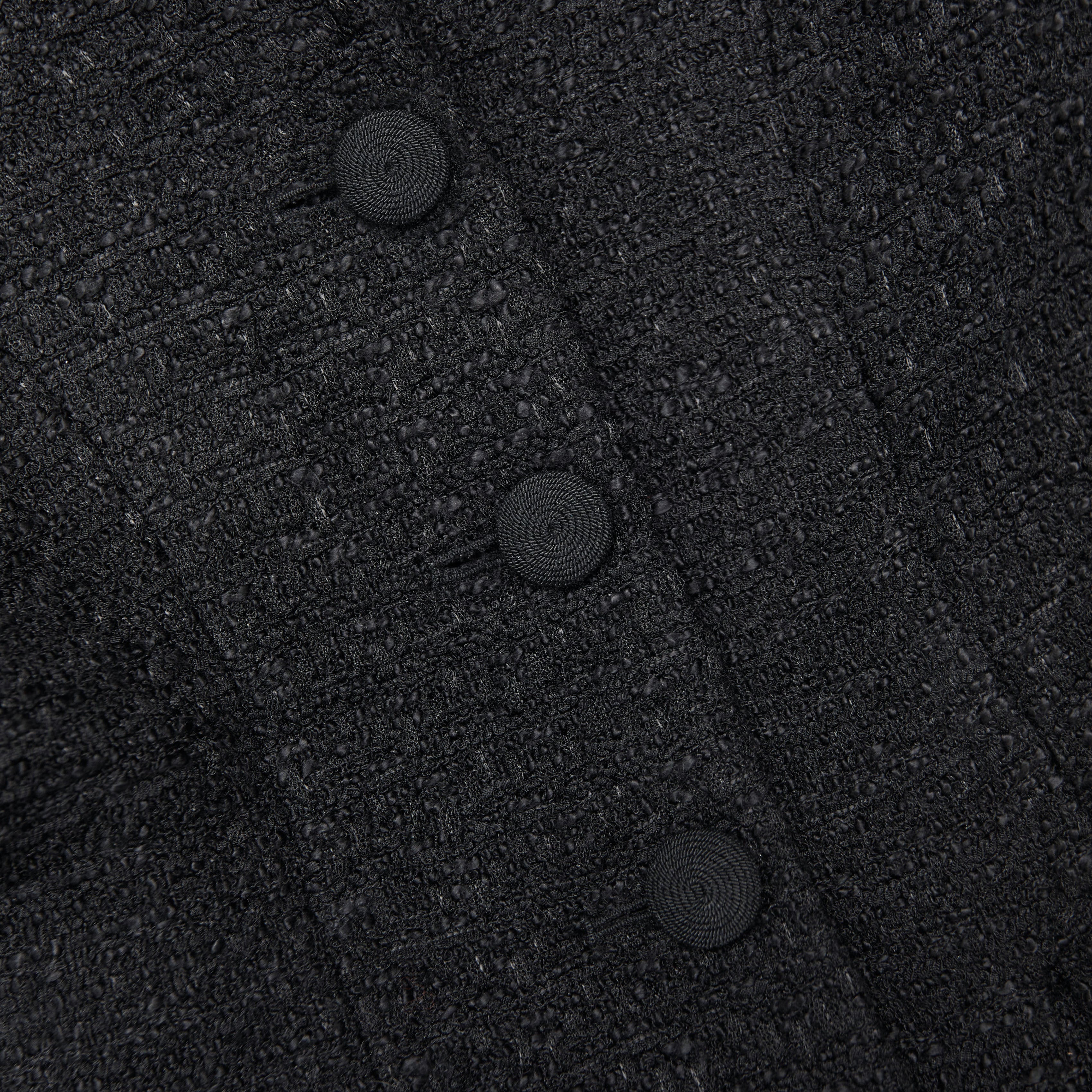 Black Tailored Boucle Maxi Dress - Image 5