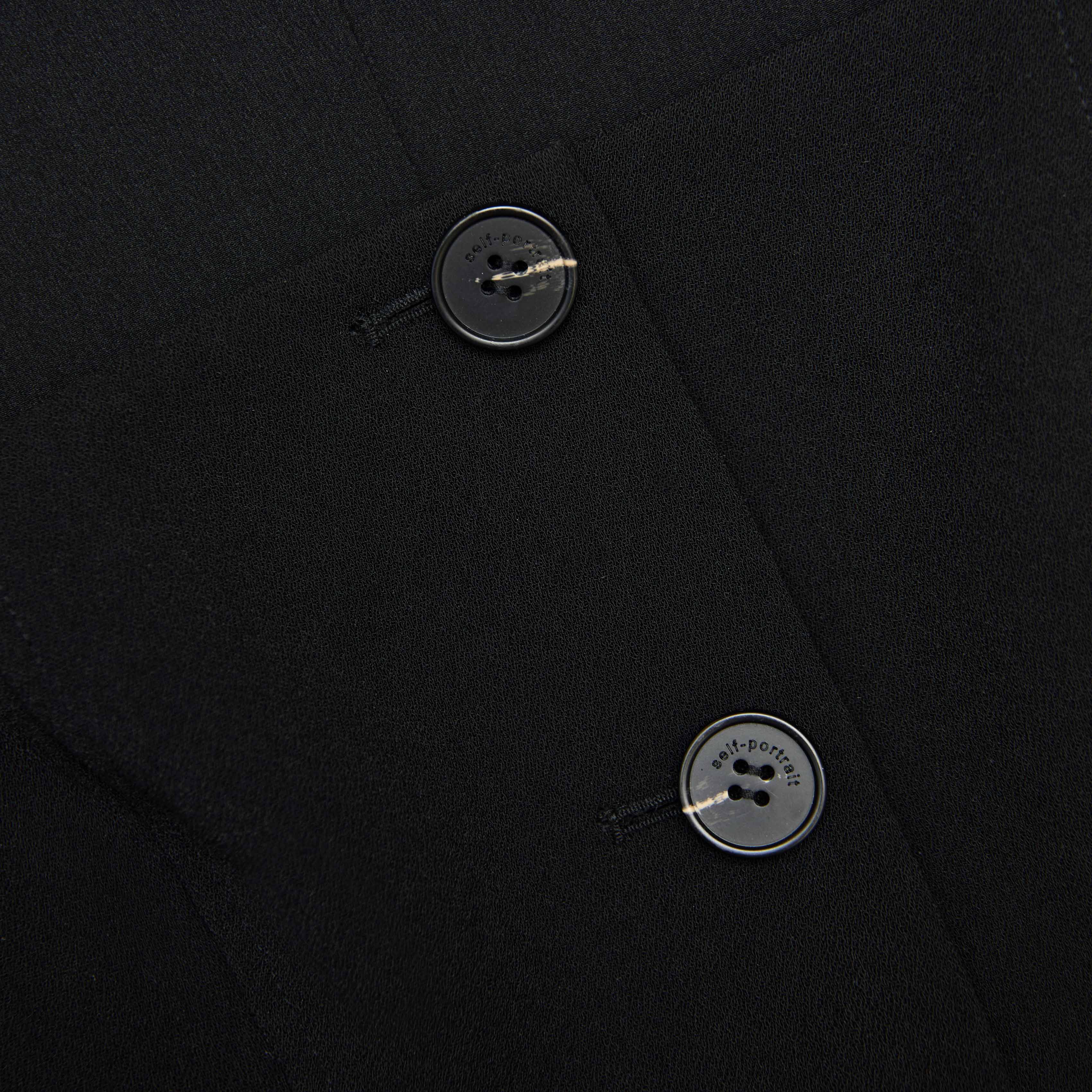 Black Tailored Crepe Playsuit - Image 5