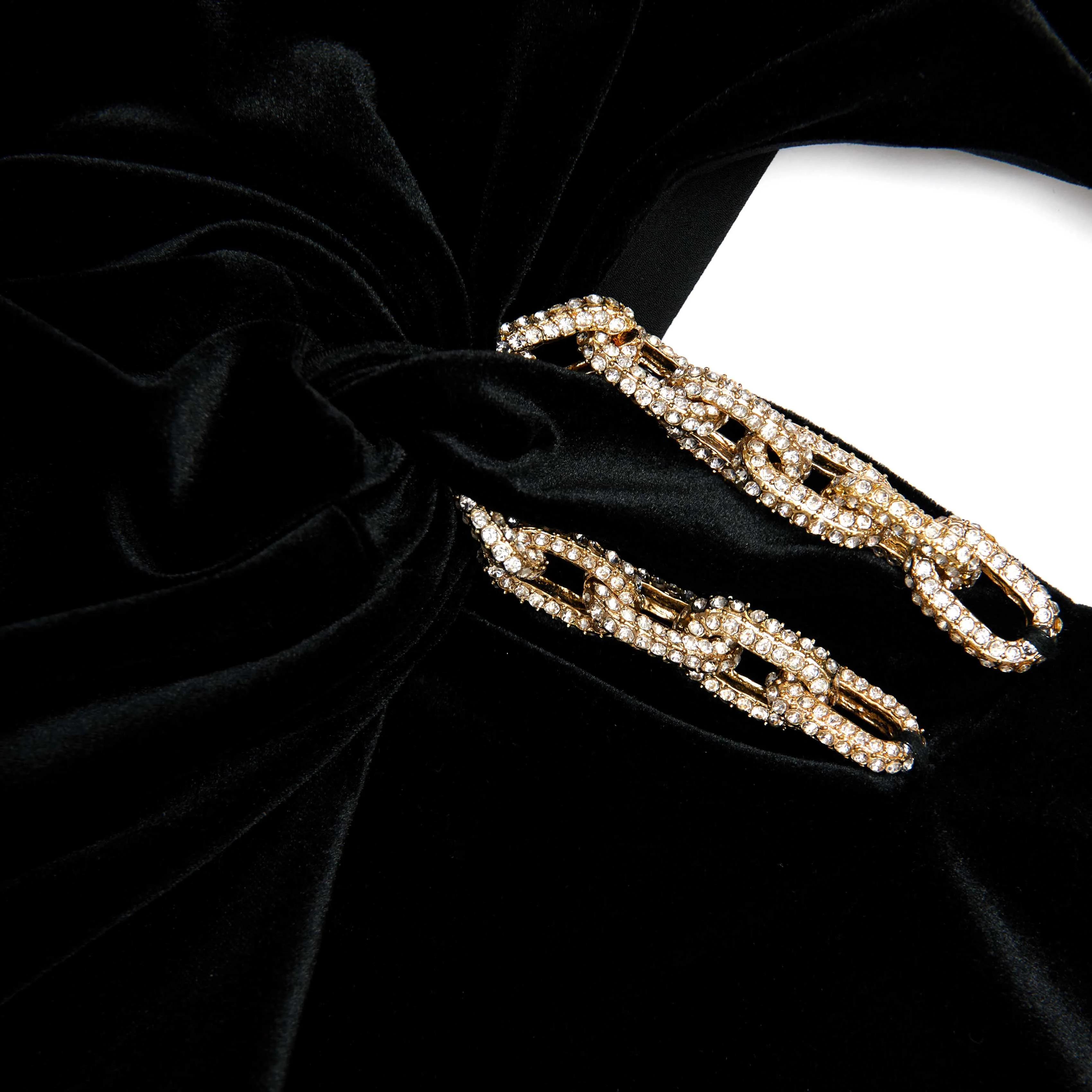 Black Velvet Embellished Midi Dress - Image 5