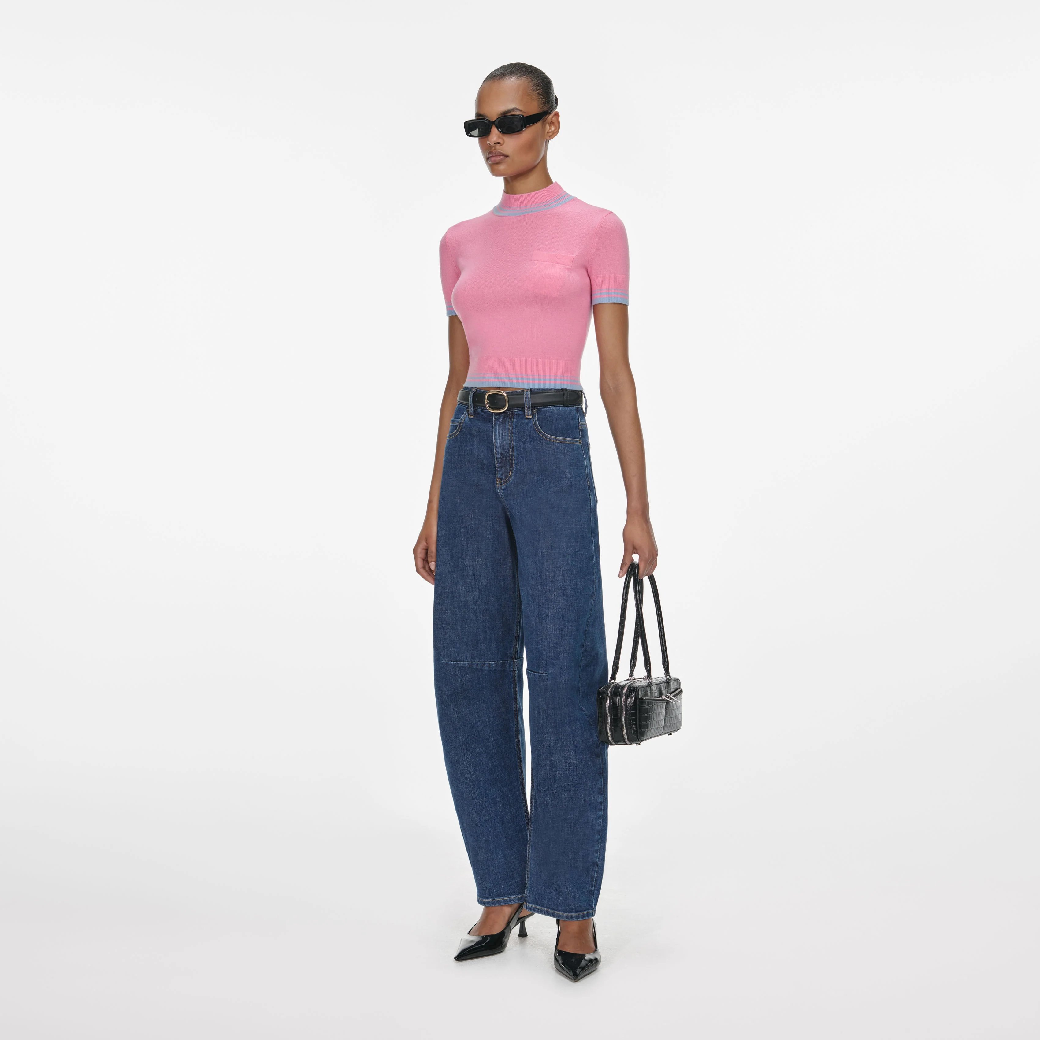 Blue Barrel Leg Jeans - Image 2