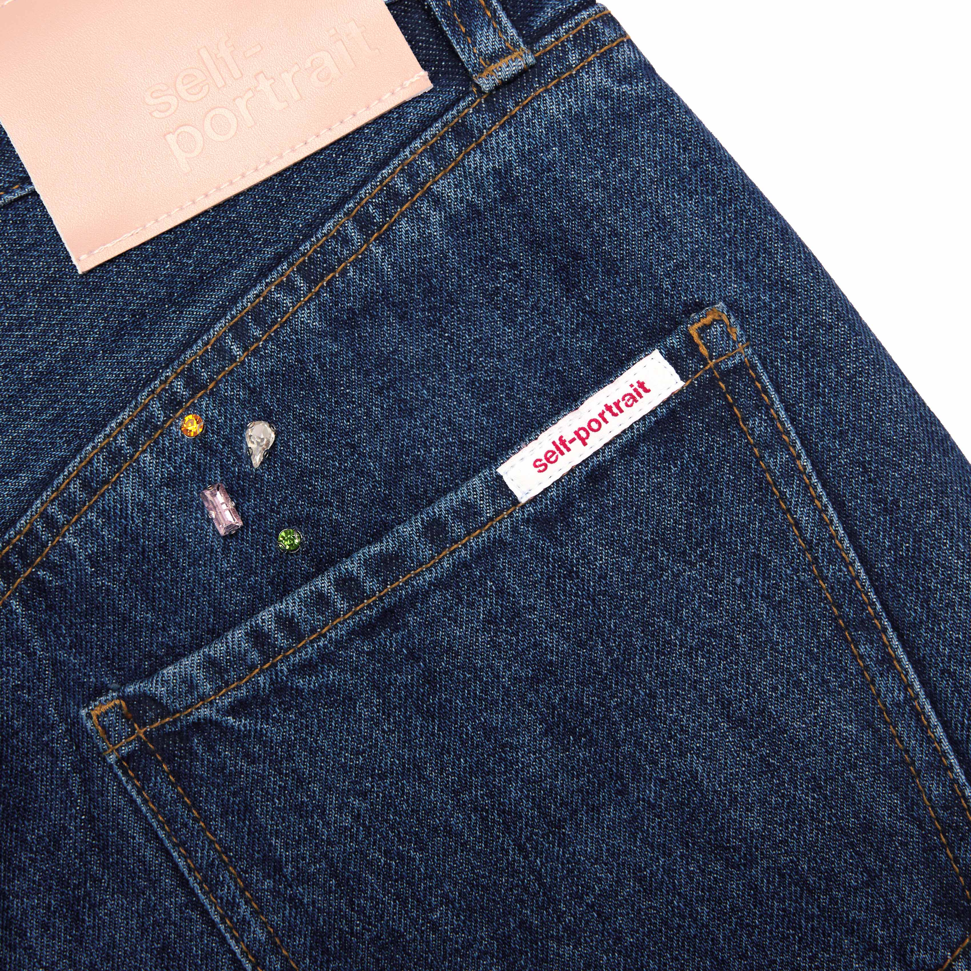 Blue Embellished Barrel Leg Jeans - Image 5