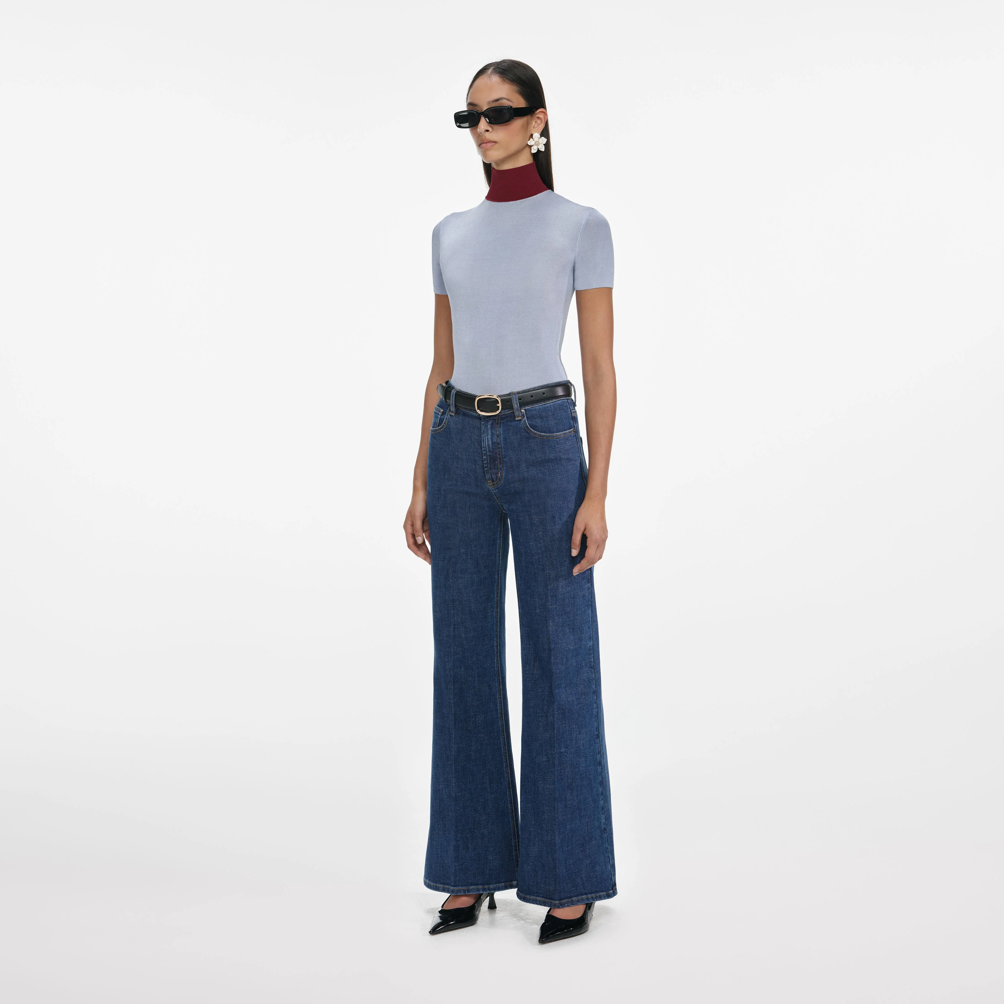Blue Flared Jeans - Image 2