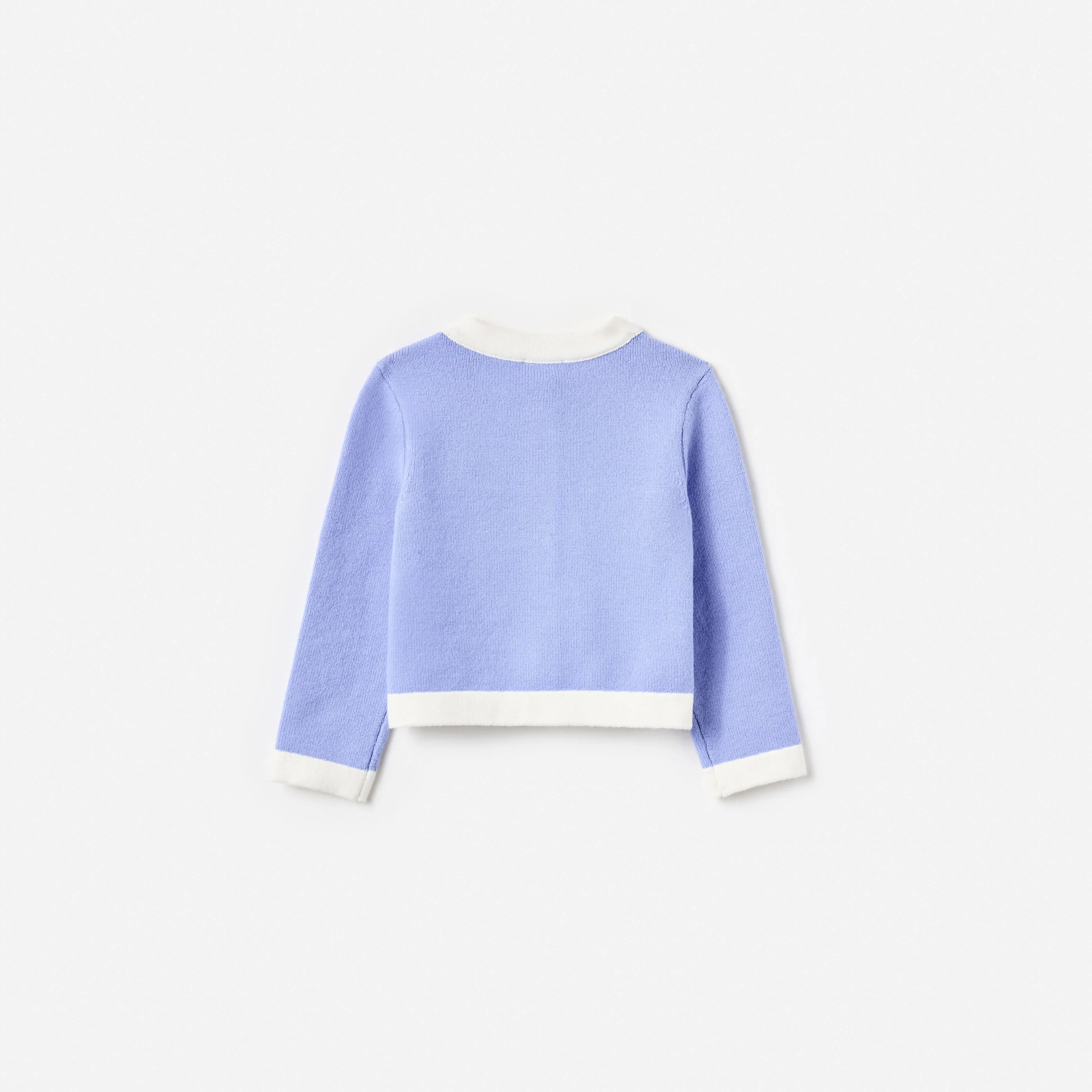 Blue Floral Knit Cardigan - Image 2