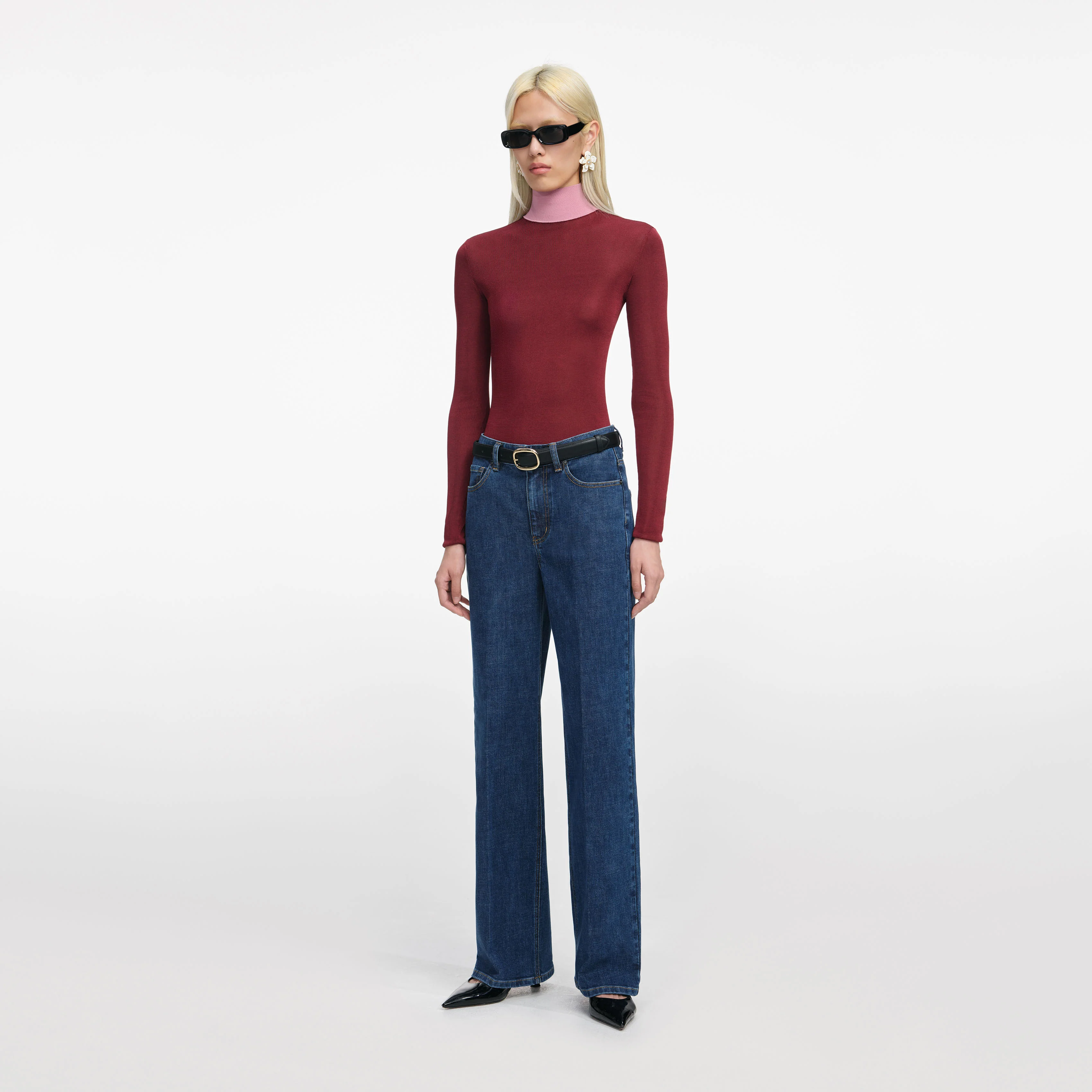 Blue Straight Leg Jeans - Image 2