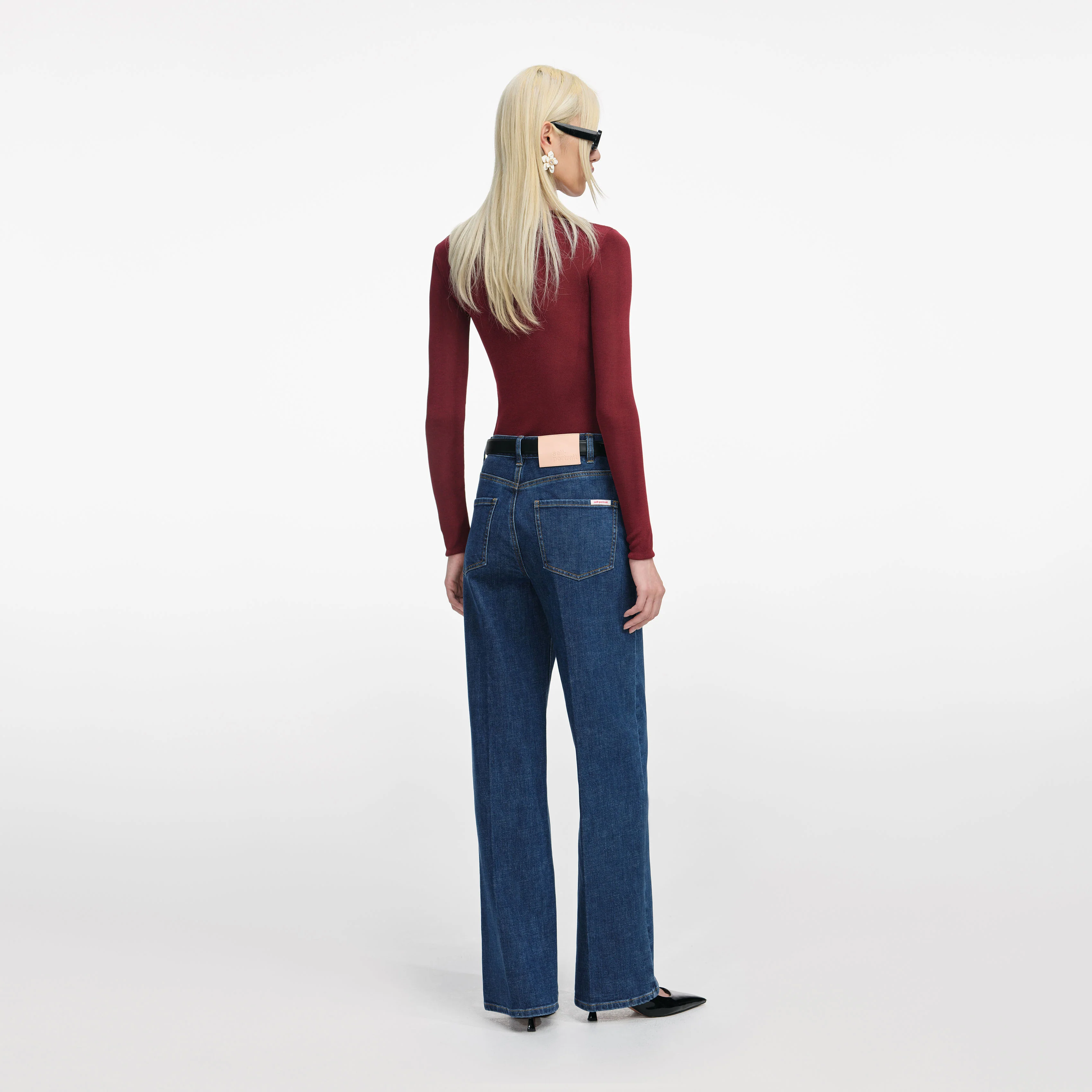 Blue Straight Leg Jeans - Image 3