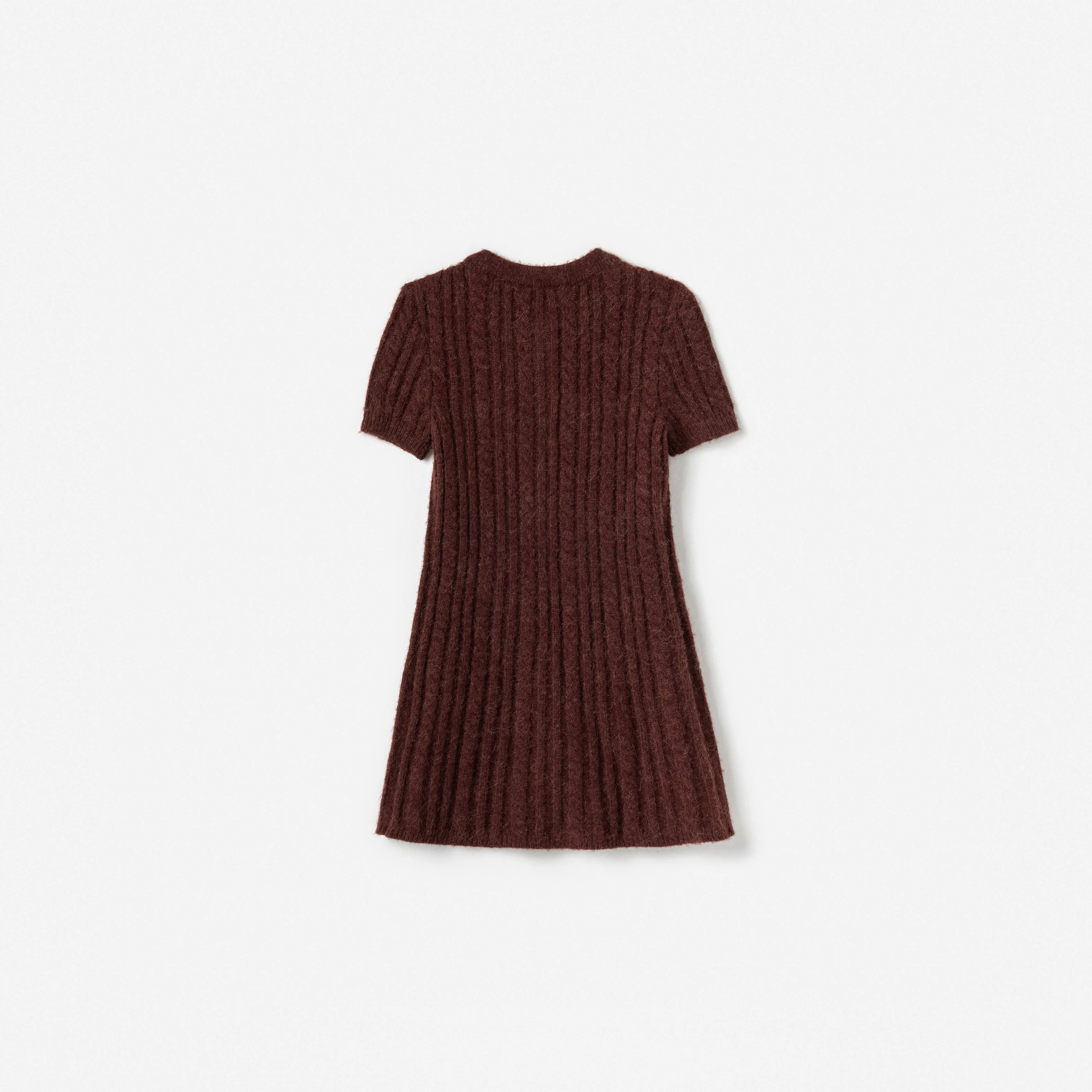 Brown Alpaca Knit Dress - Image 2