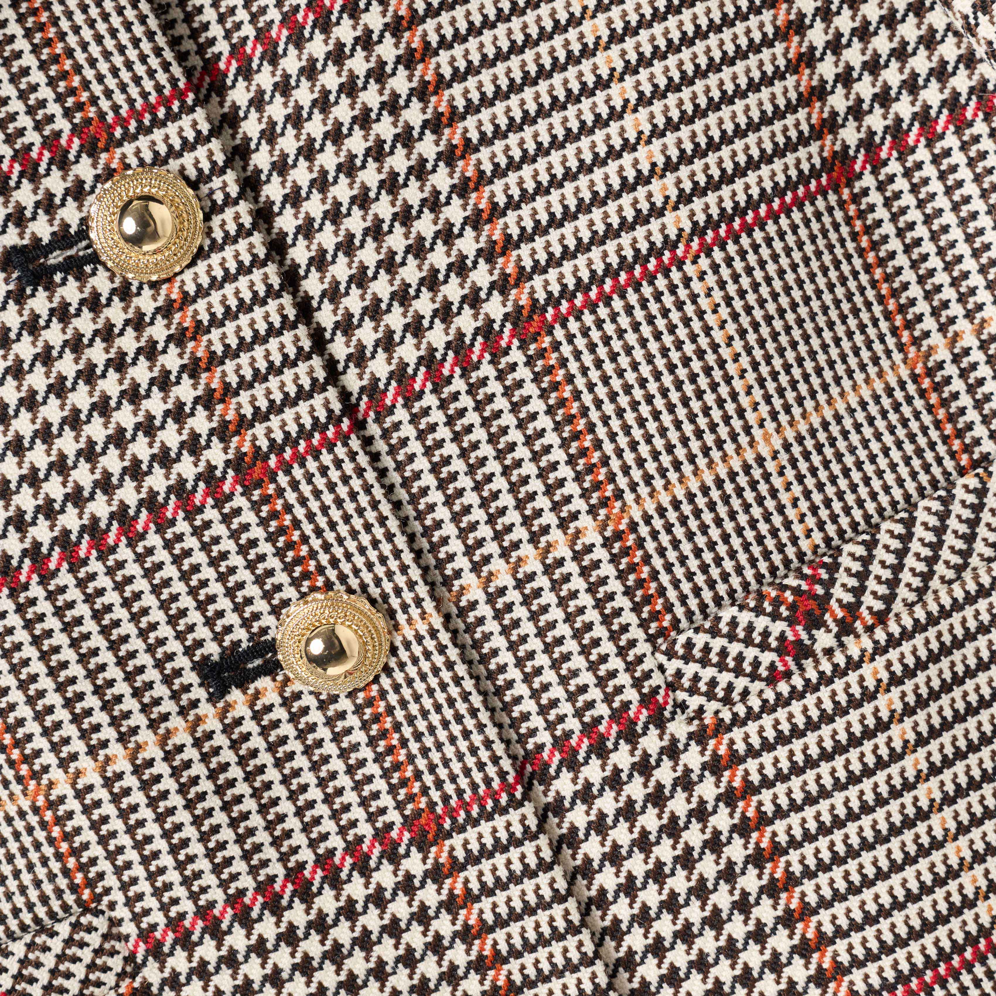 Brown Check Fur Jacket - Image 4