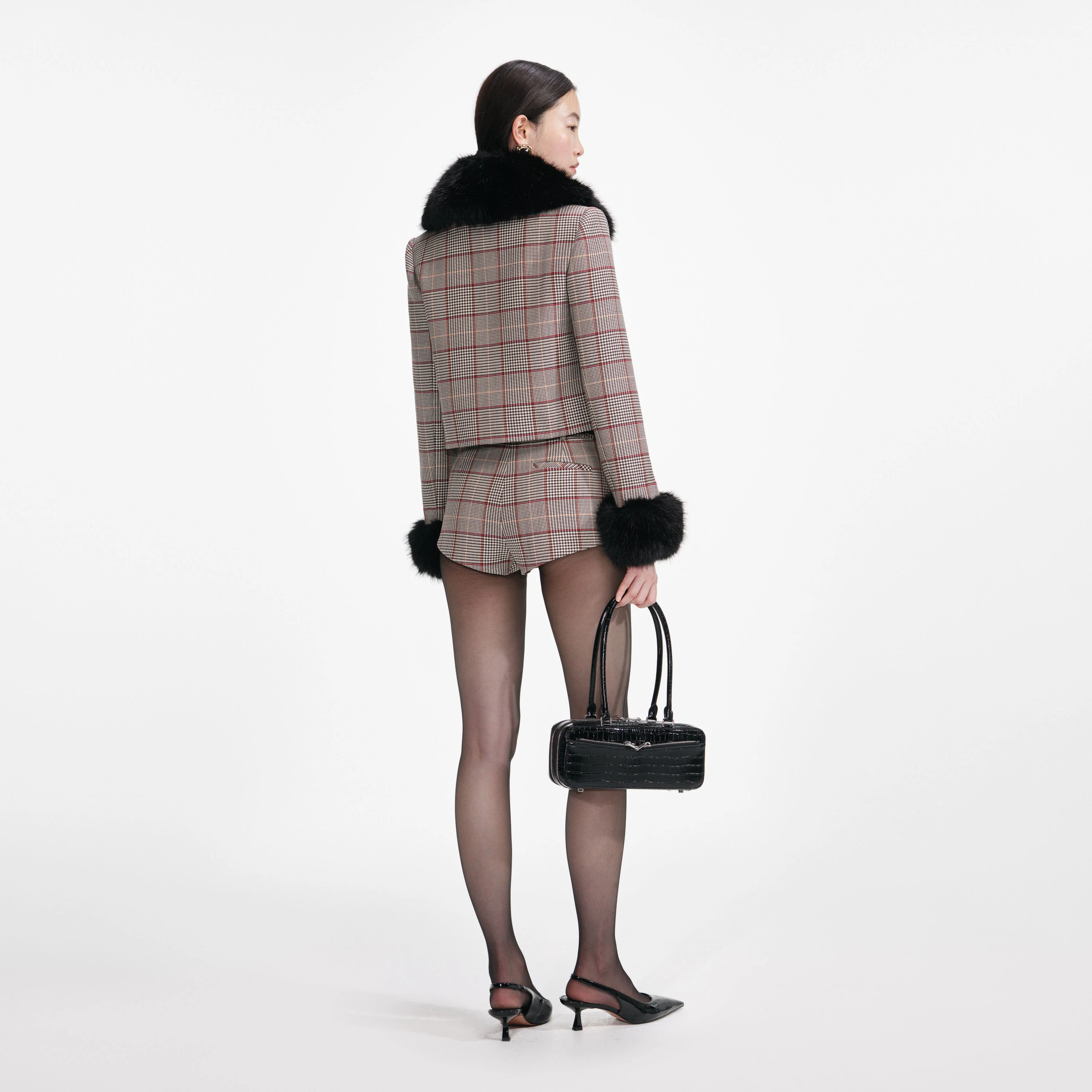 Brown Check Shorts - Image 3