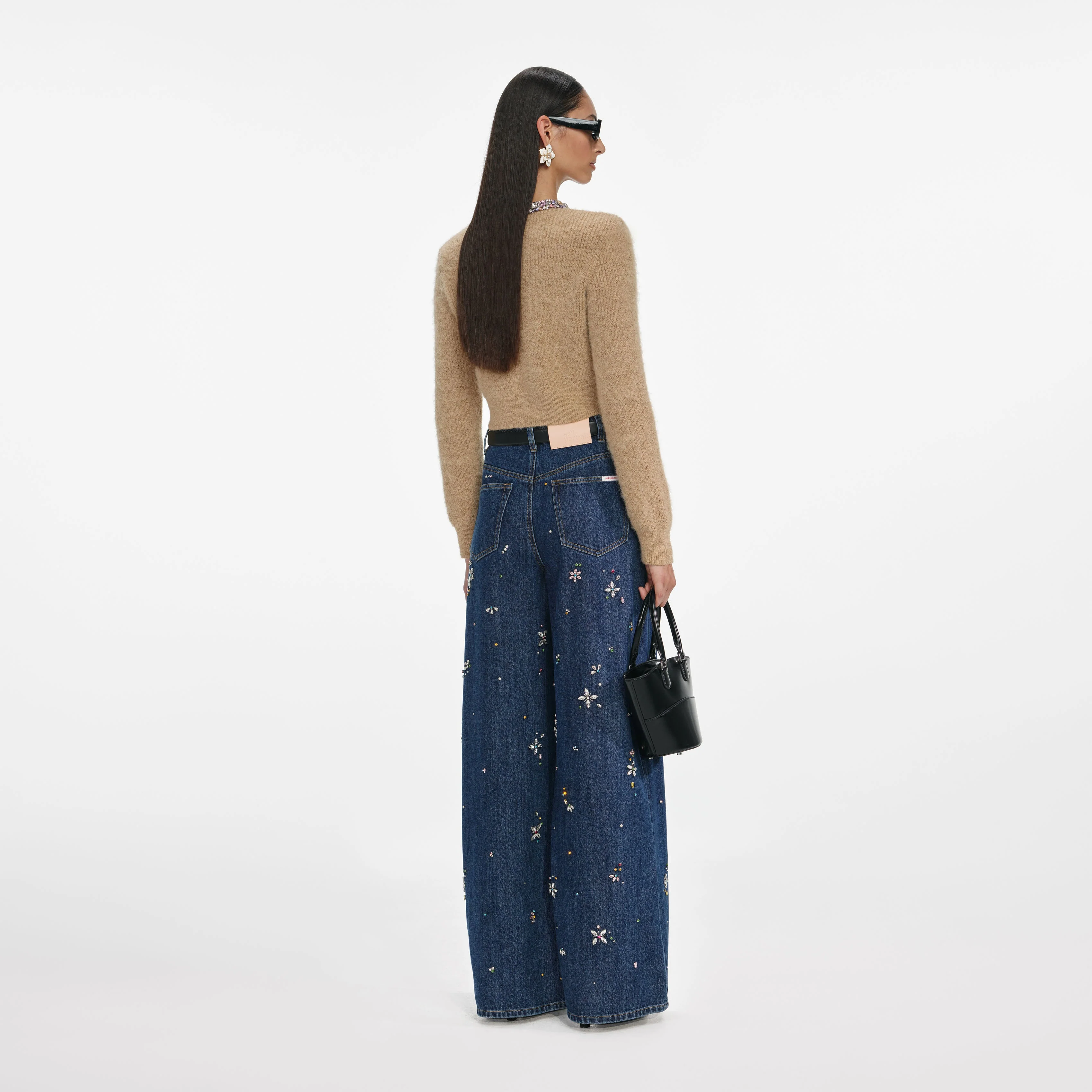 Brown Embellished Trim Cardigan - Image 3