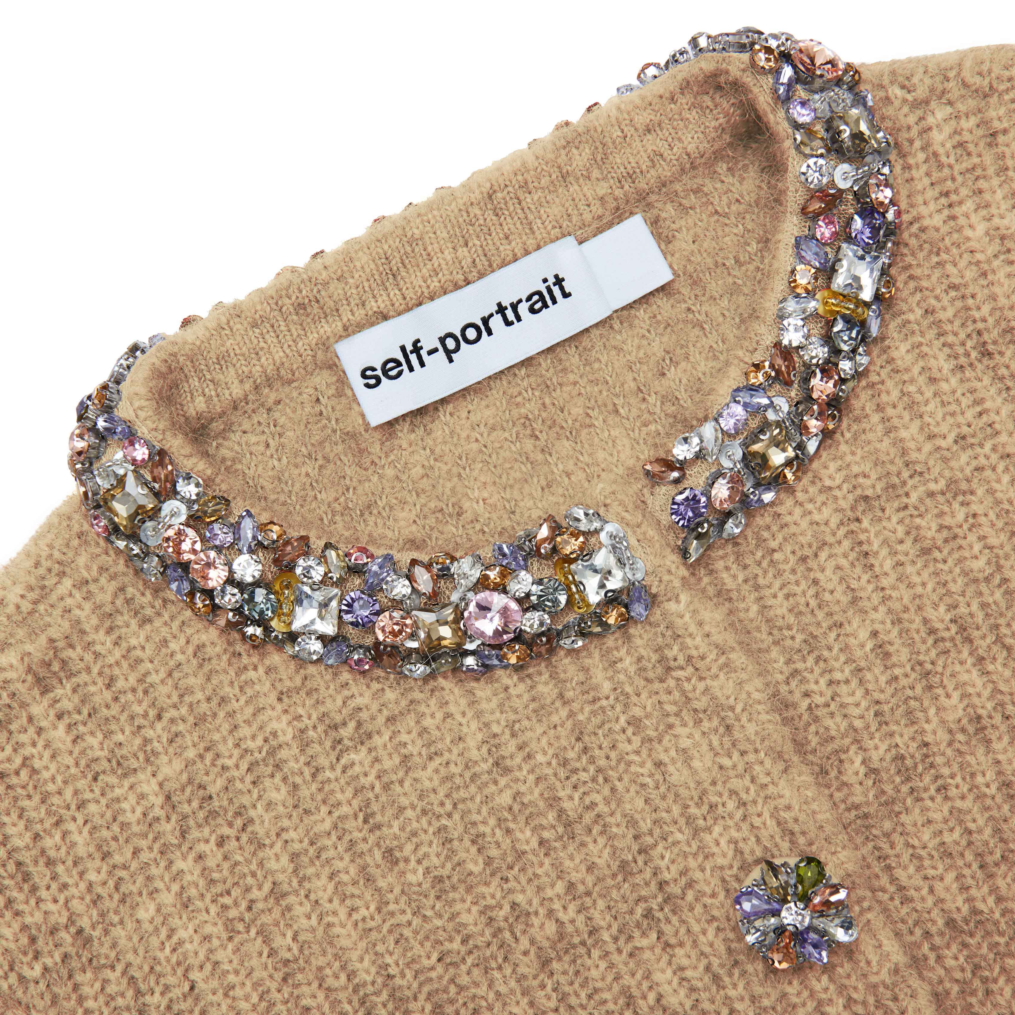 Brown Embellished Trim Cardigan - Image 5