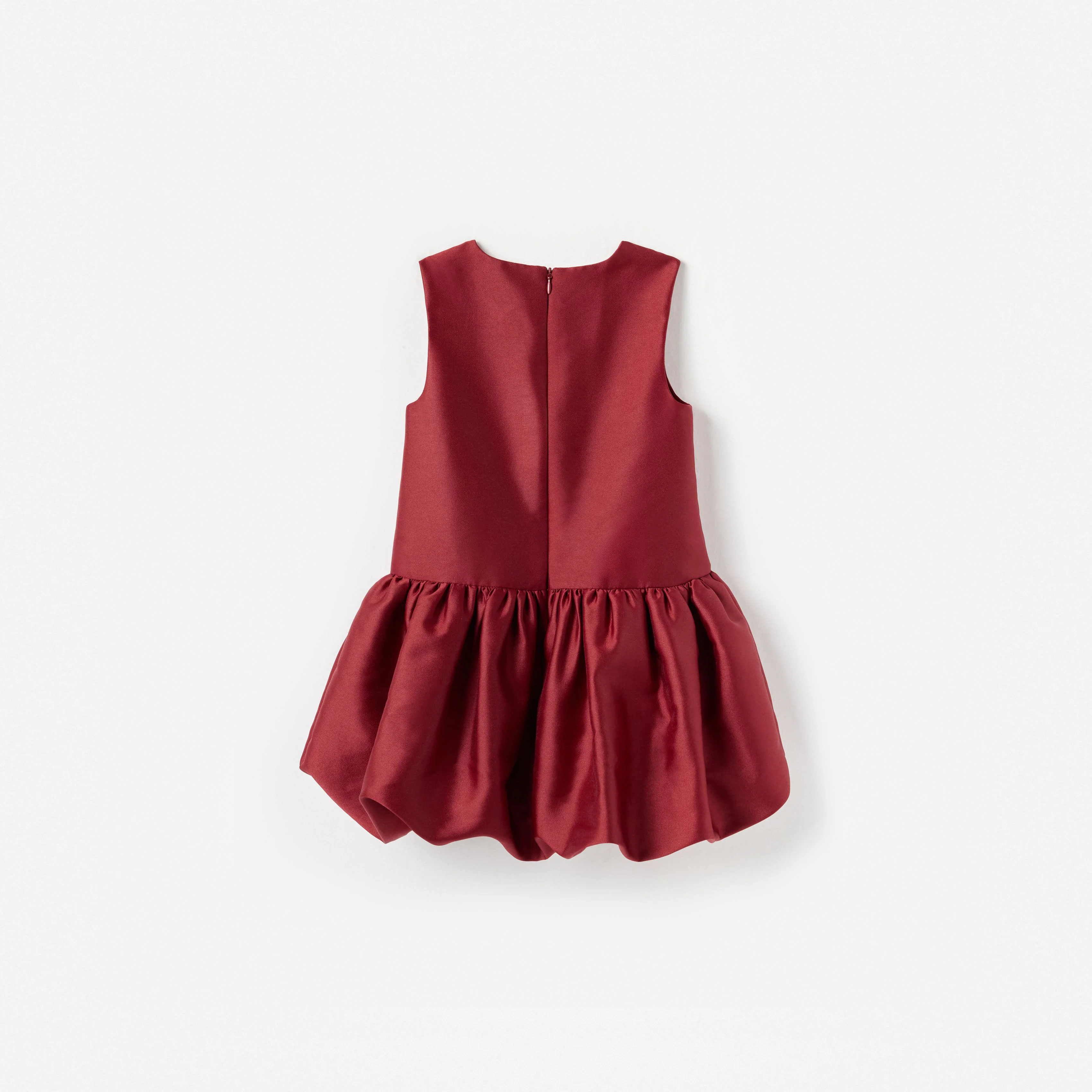 Burgundy Taffeta Dress - Image 2