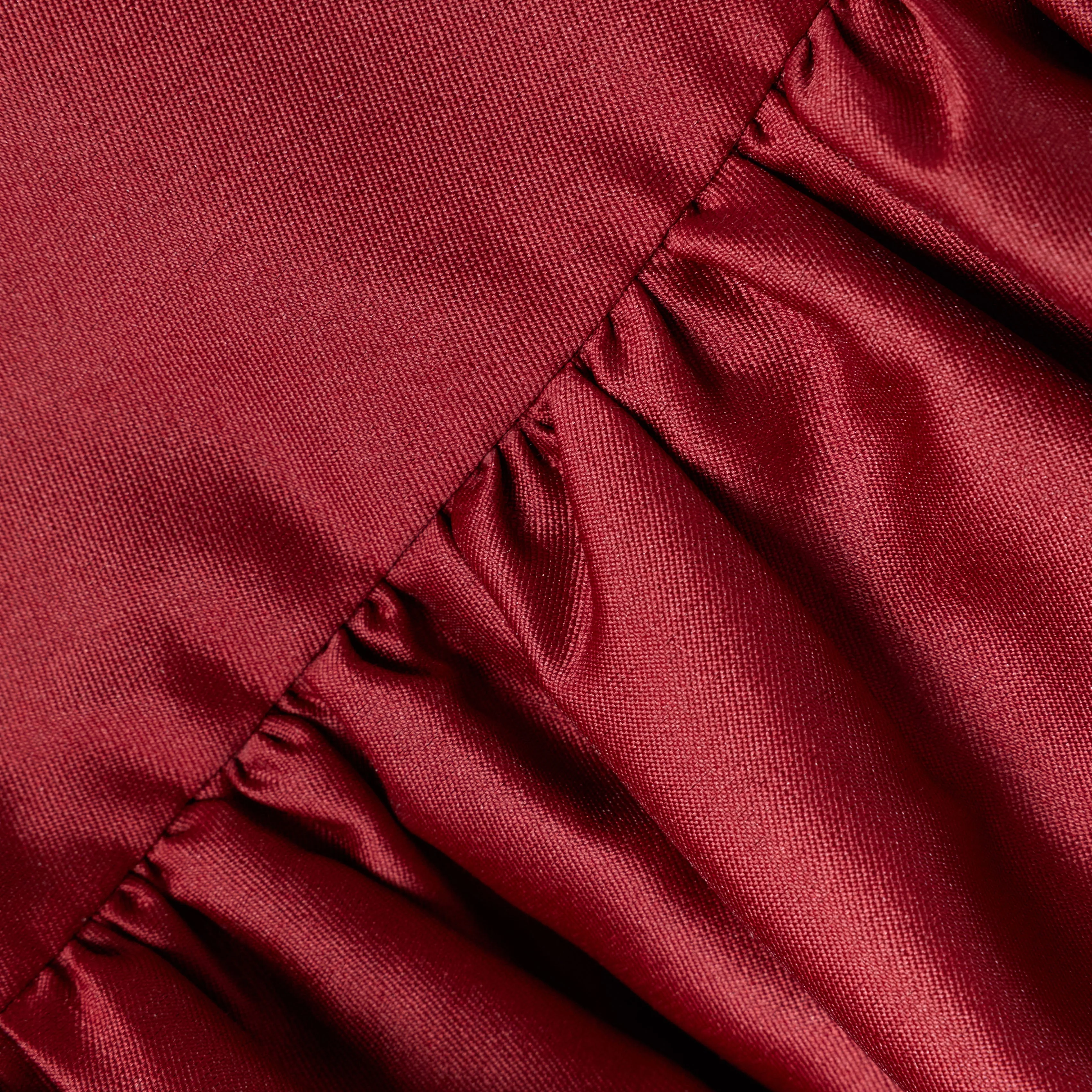 Burgundy Taffeta Dress - Image 3