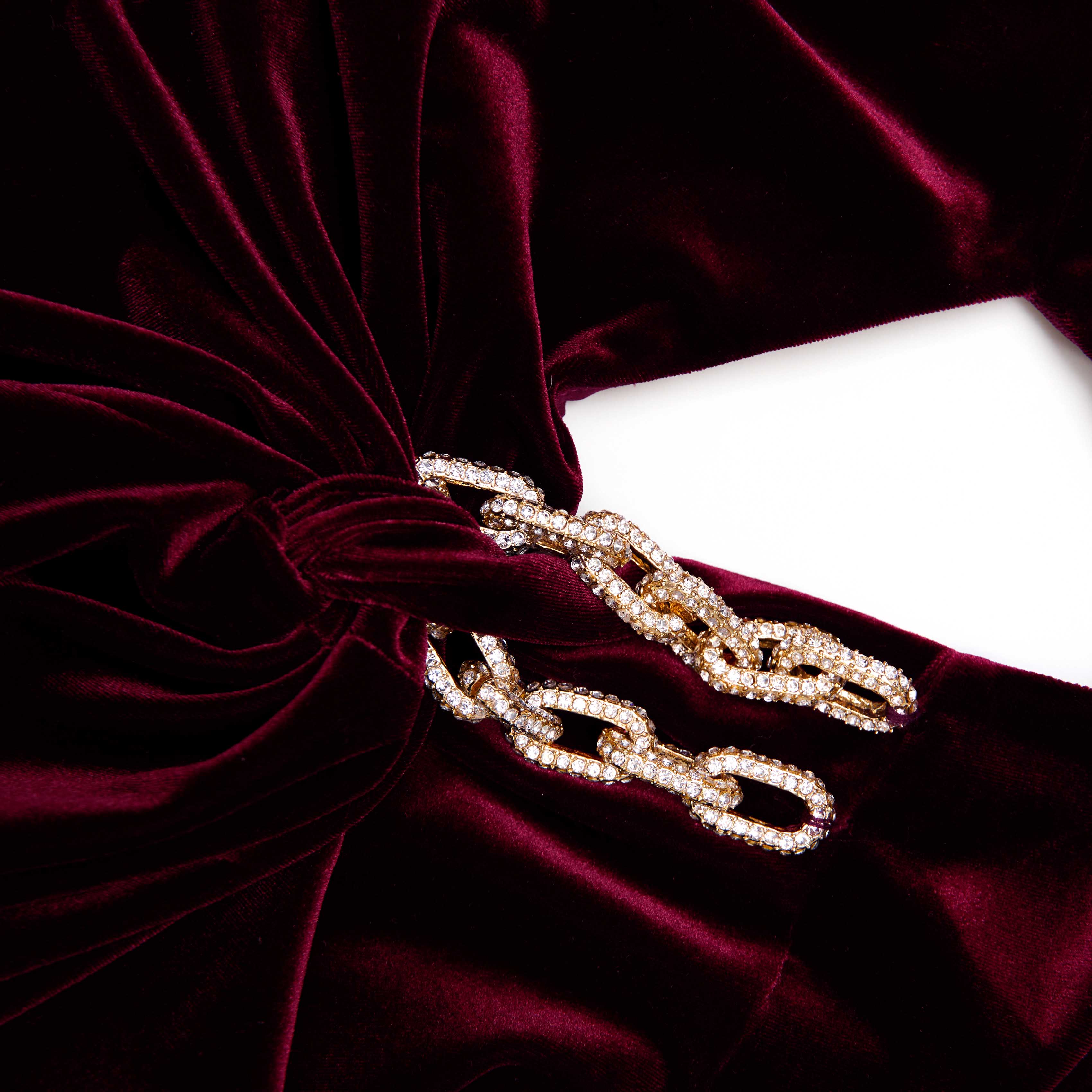 Burgundy Velvet Bandeau Maxi Dress - Image 5