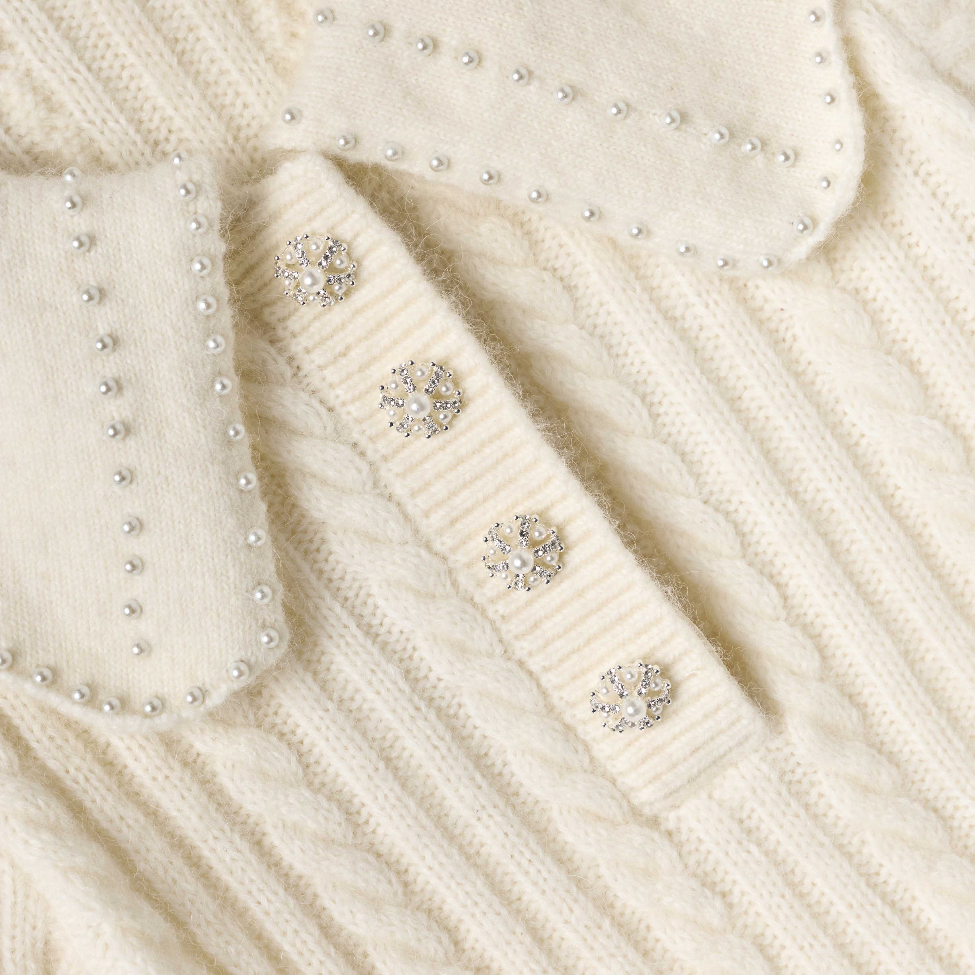 Cream Alpaca Knit Dress - Image 3