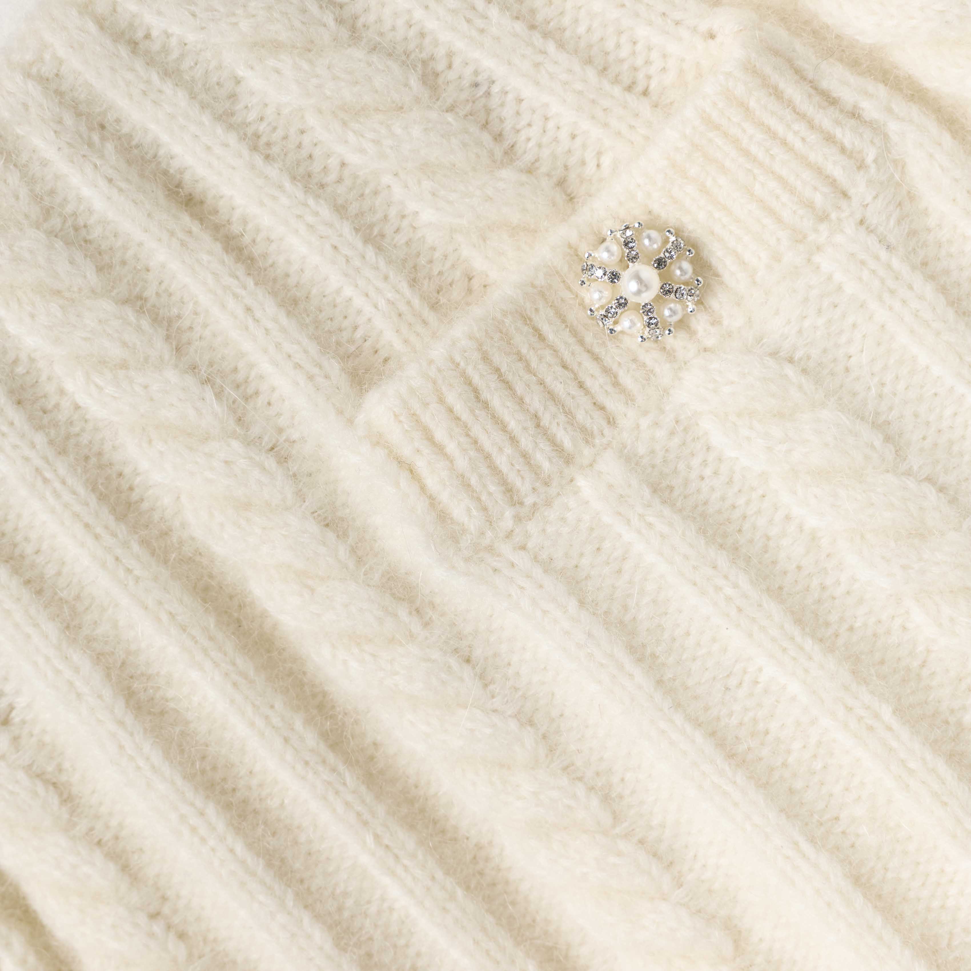 Cream Alpaca Knit Skirt - Image 3