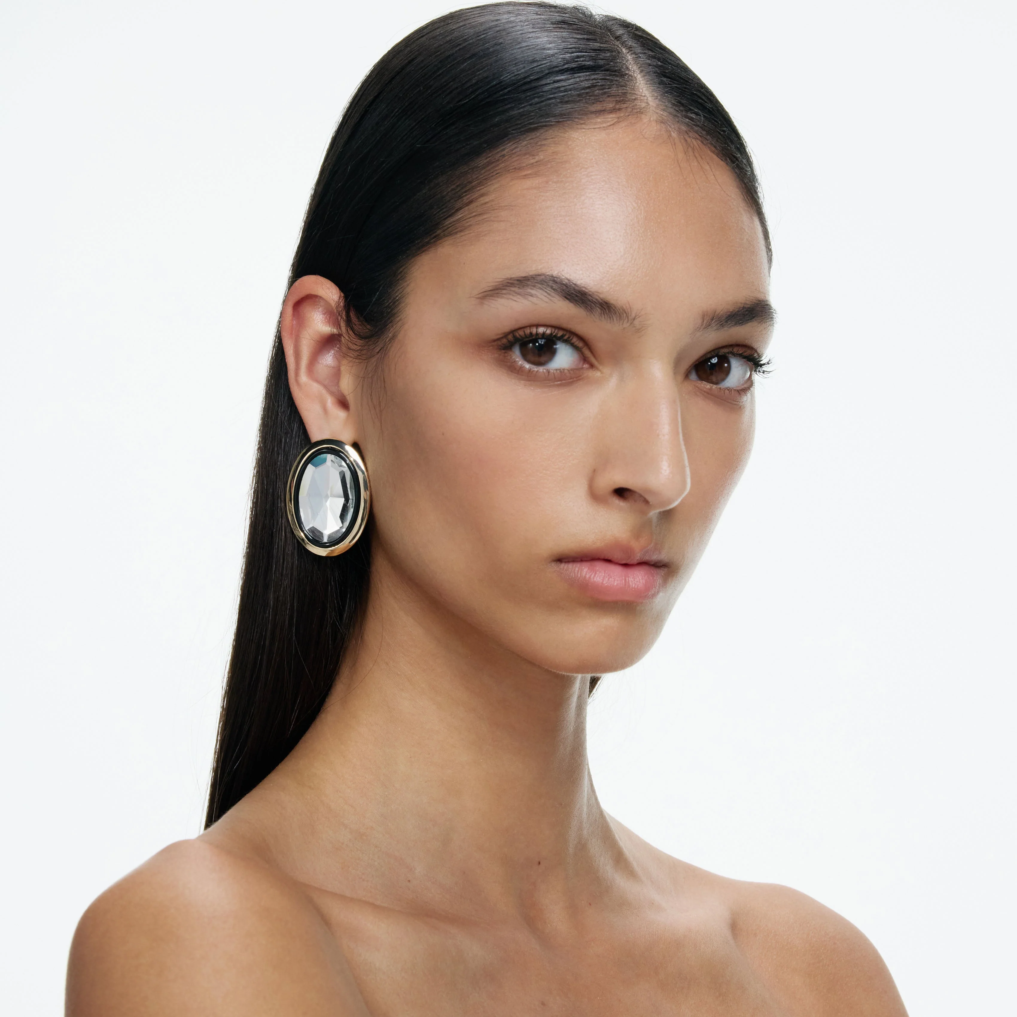 Crystal Oval Earrings - Image 2
