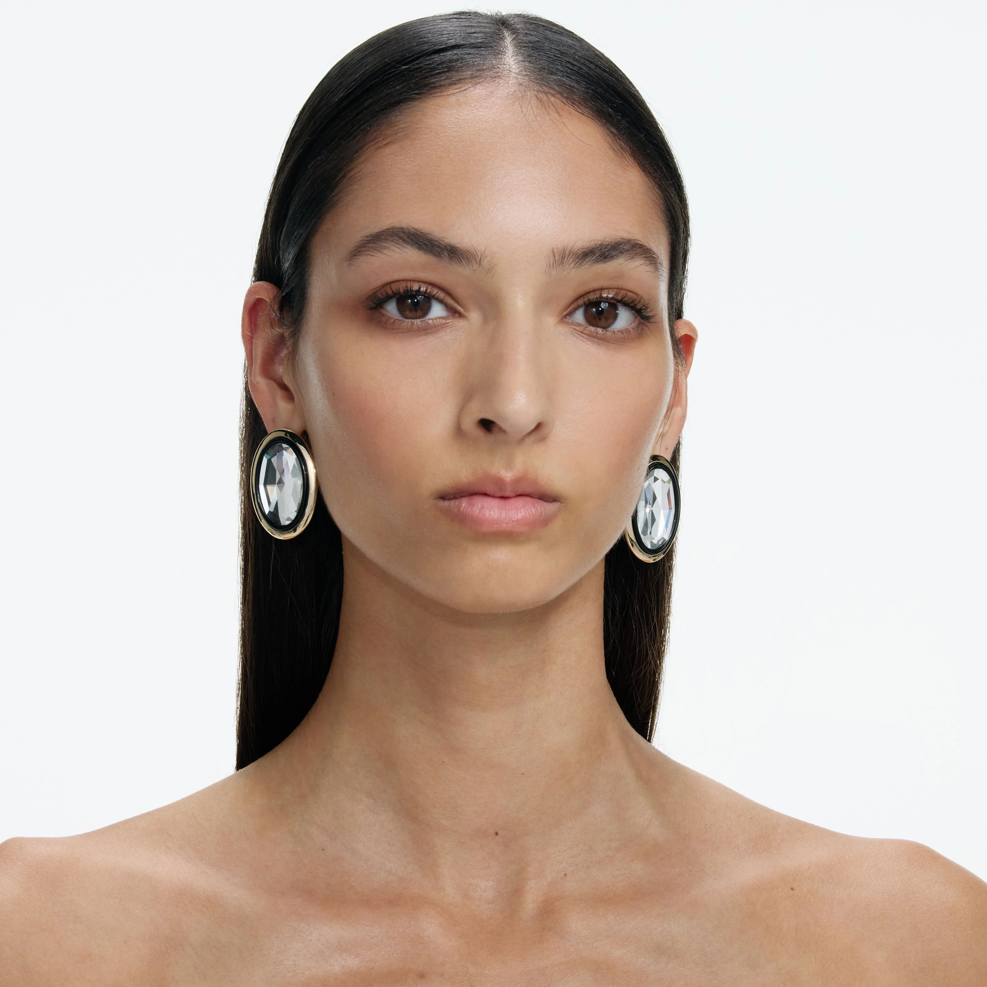 Crystal Oval Earrings - Image 4