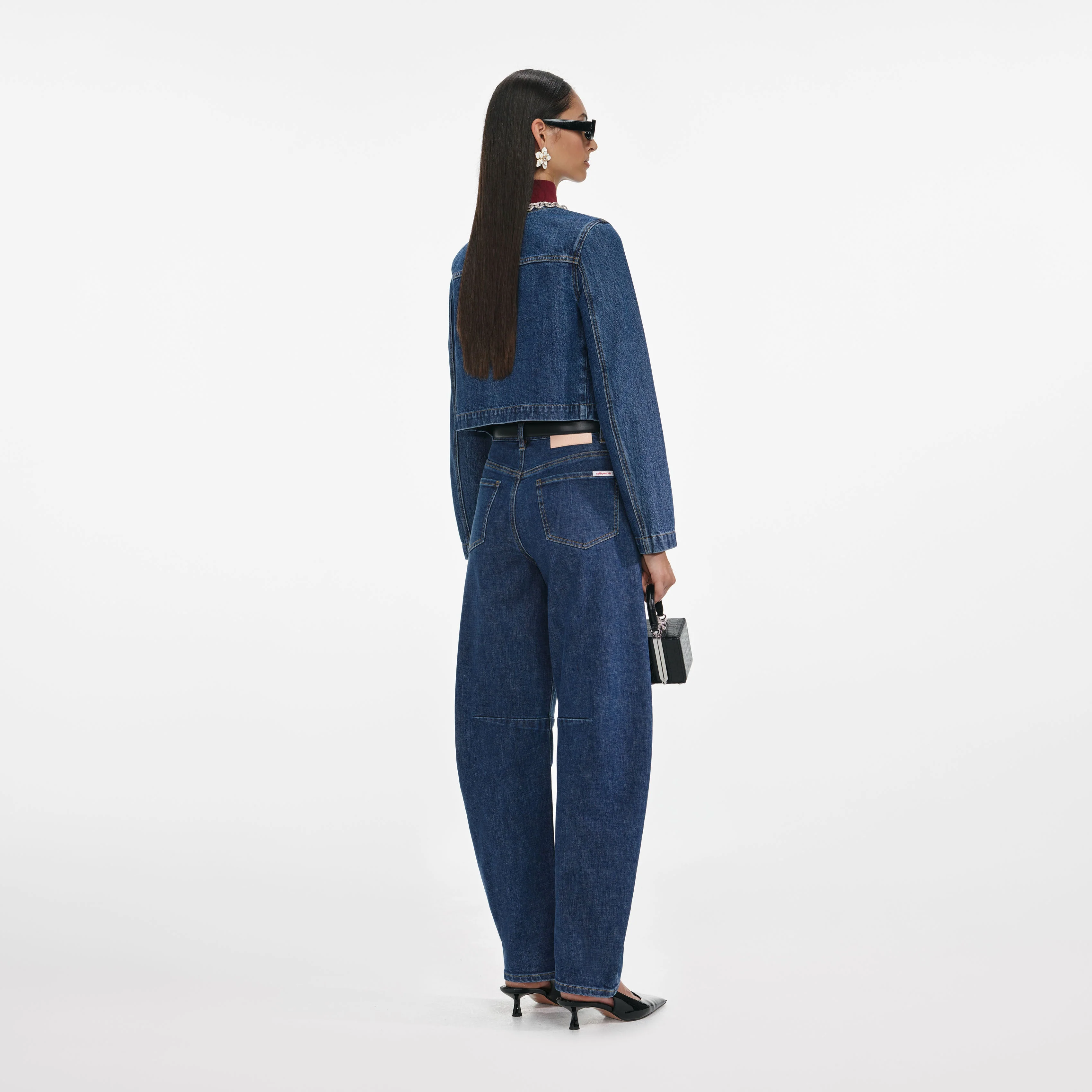 Crystal Trim Denim Jacket - Image 3