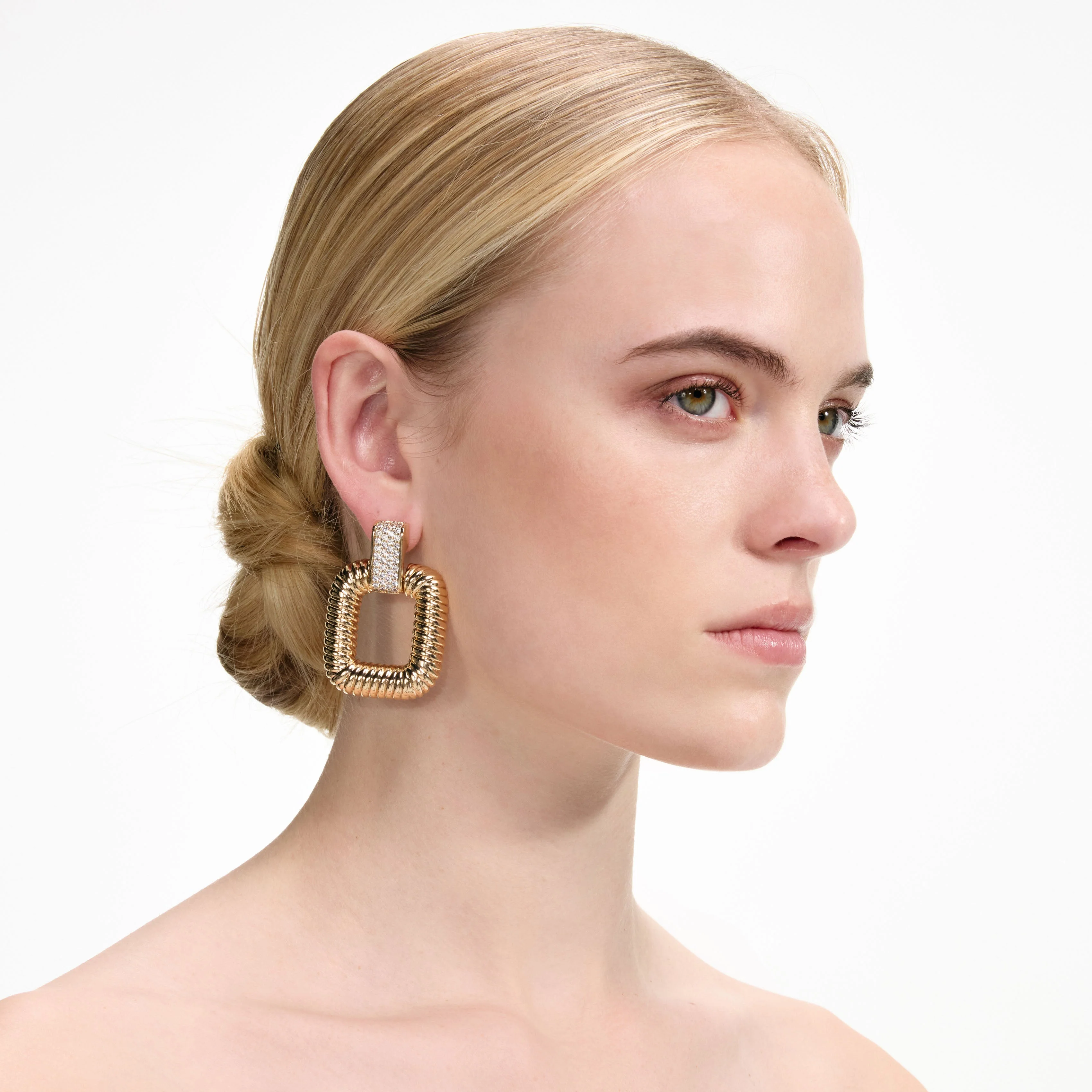 Gold Knocker Earrings - Image 2