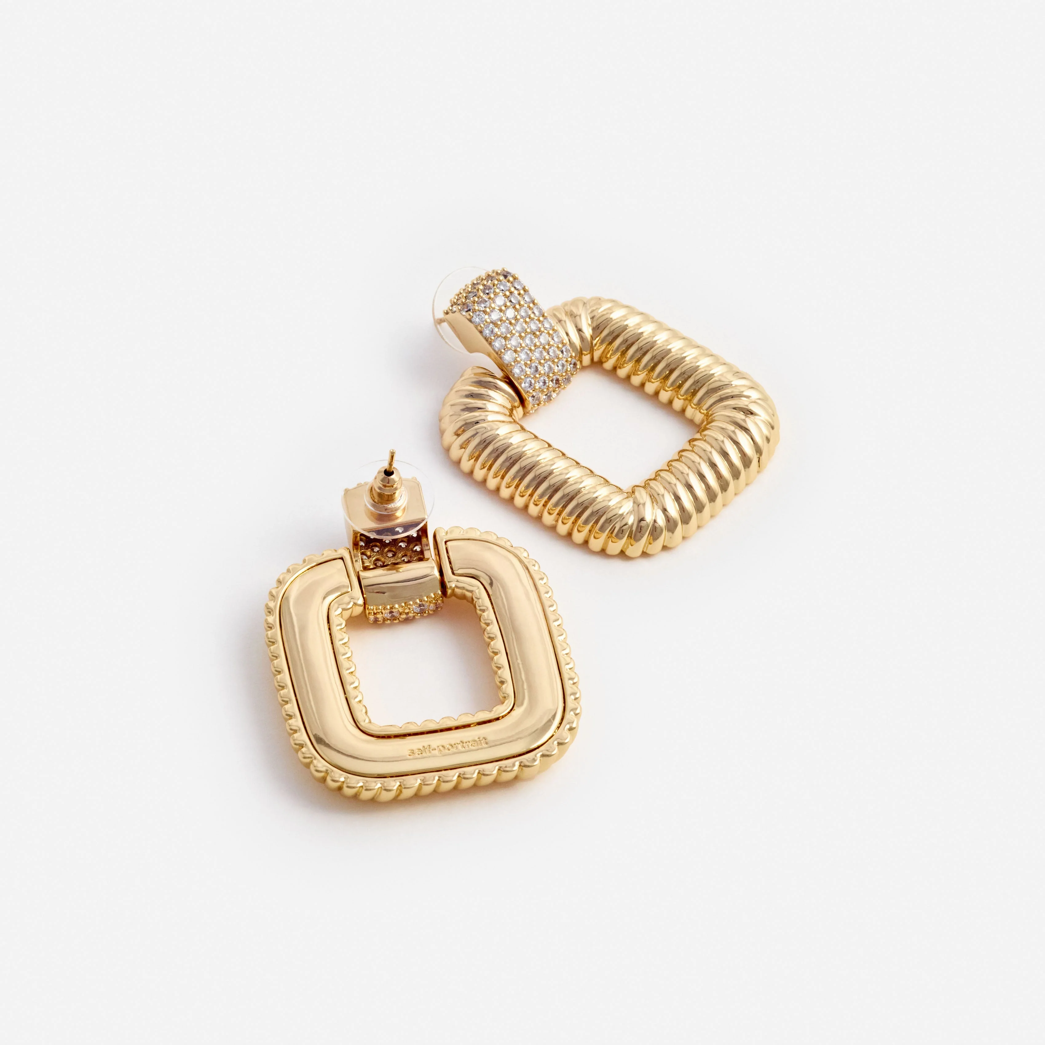 Gold Knocker Earrings - Image 3
