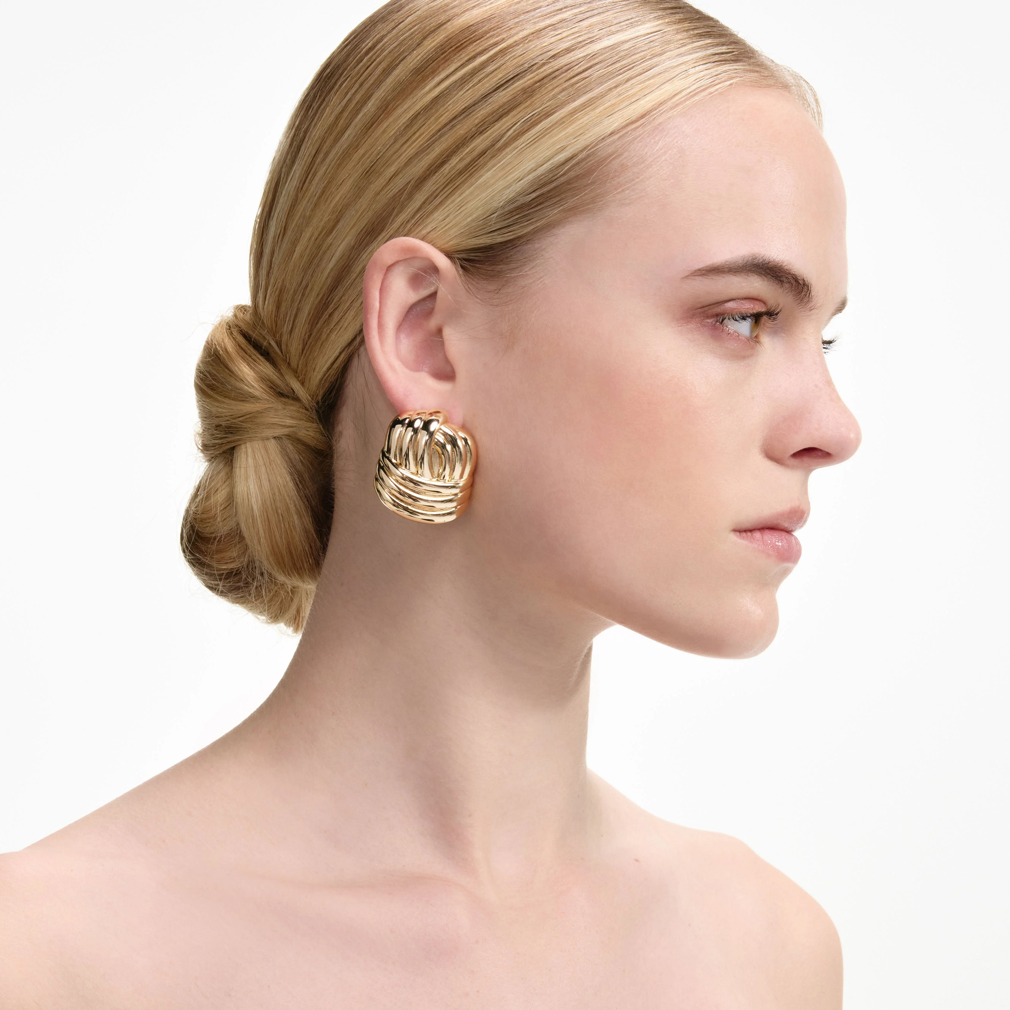 Gold Knot Earrings - Image 2