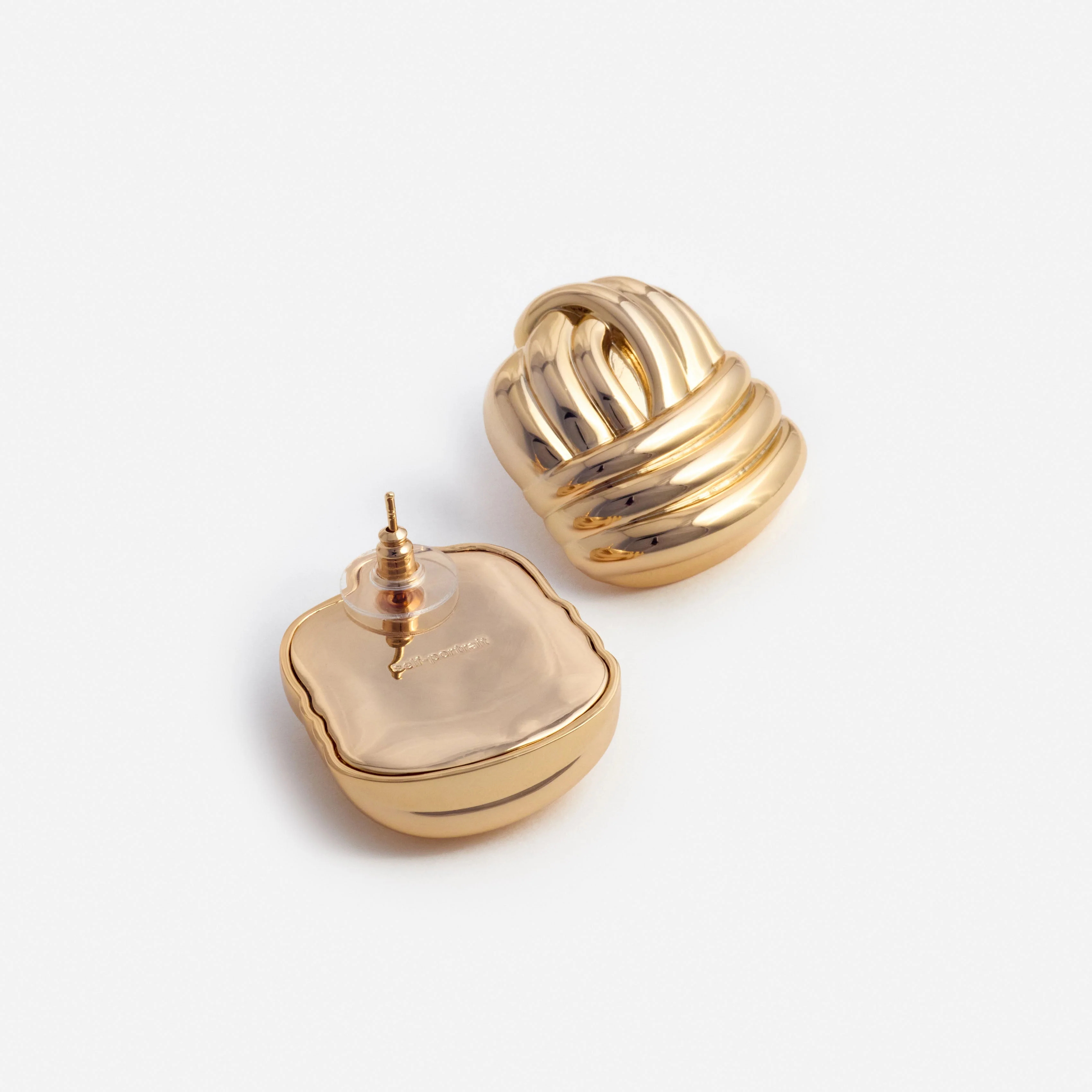 Gold Knot Earrings - Image 3