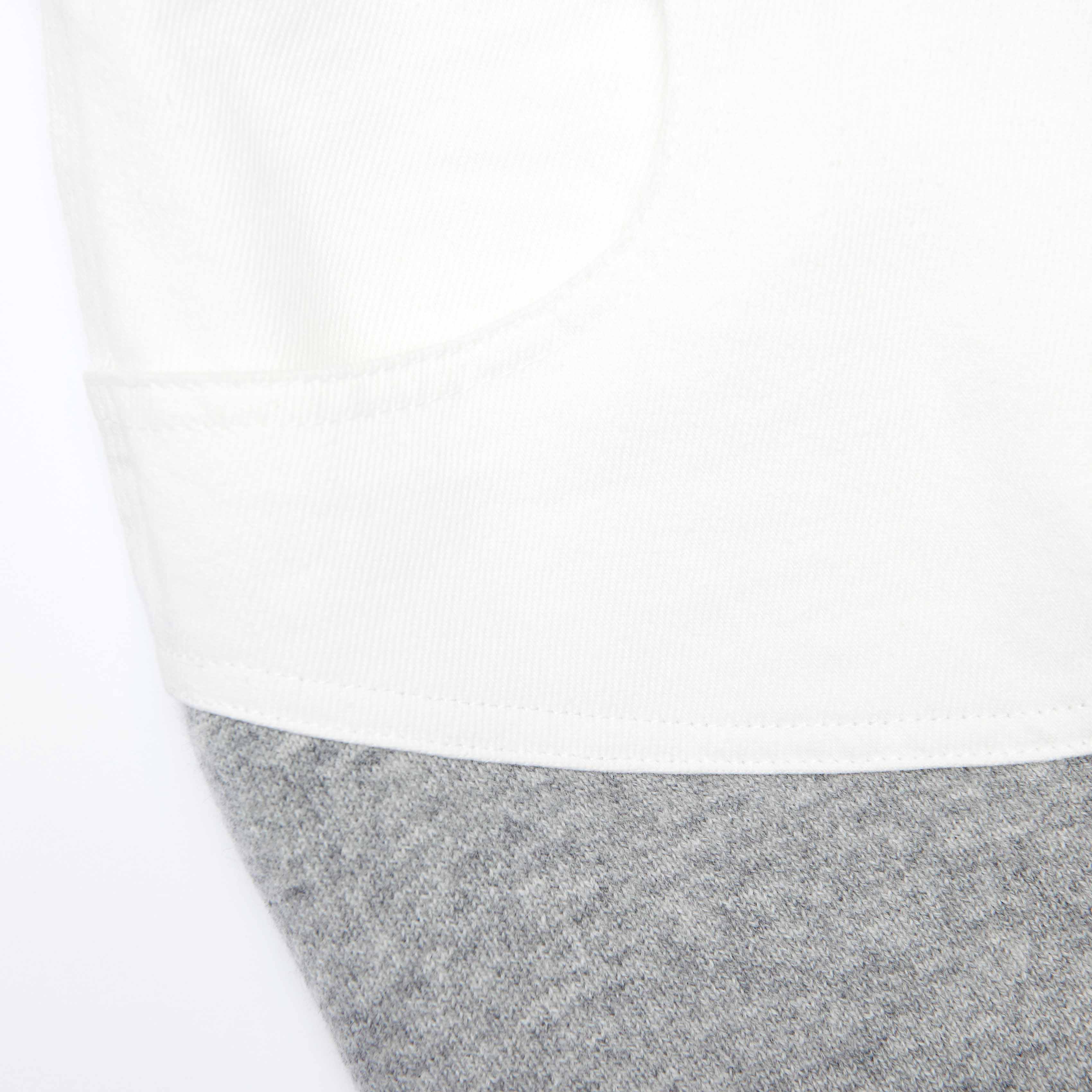 Grey Knit Denim Insert Midi Skirt - Image 5