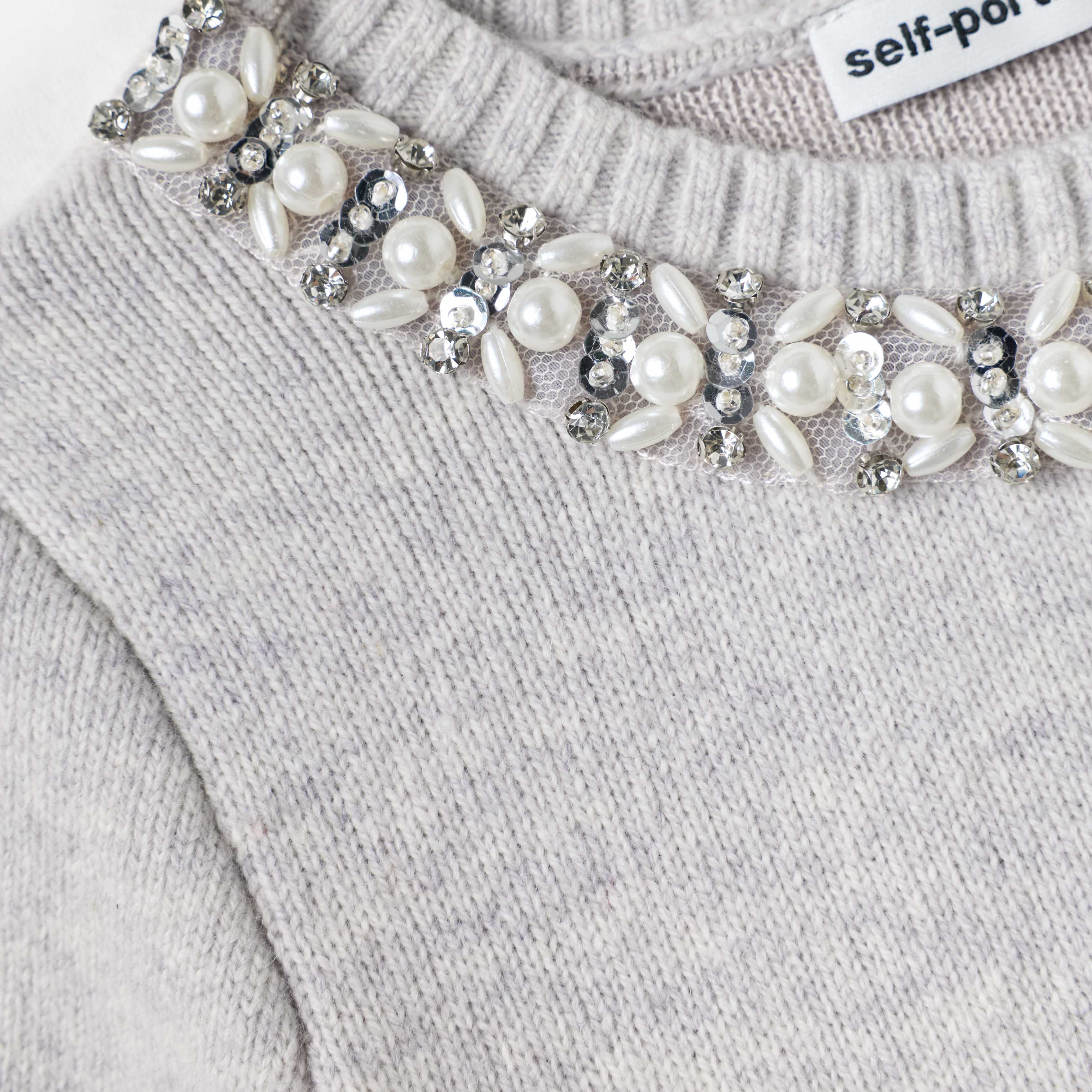 Grey Knit Tulle Dress - Image 4