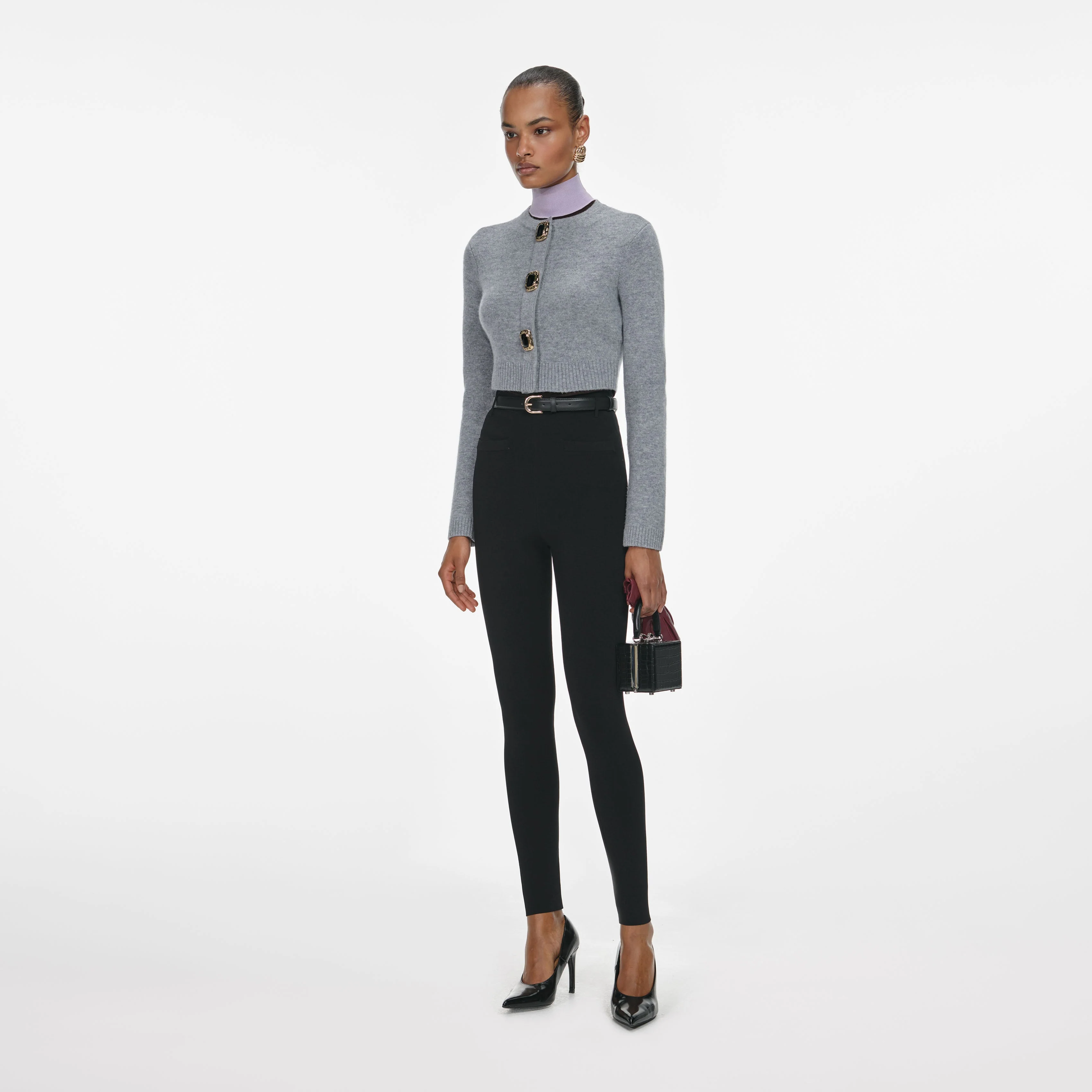 Grey Wool Cardigan - Image 2