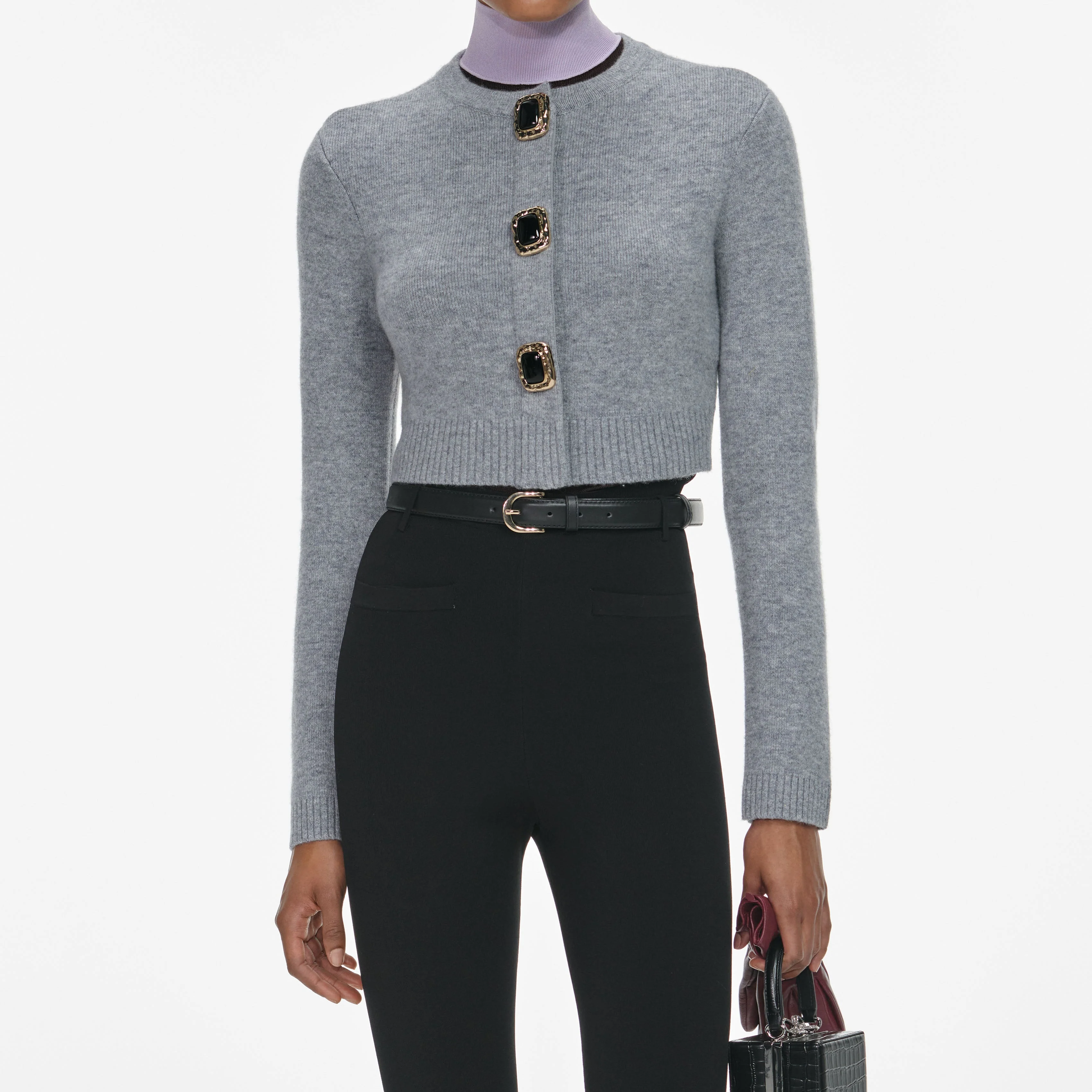 Grey Wool Cardigan - Image 4