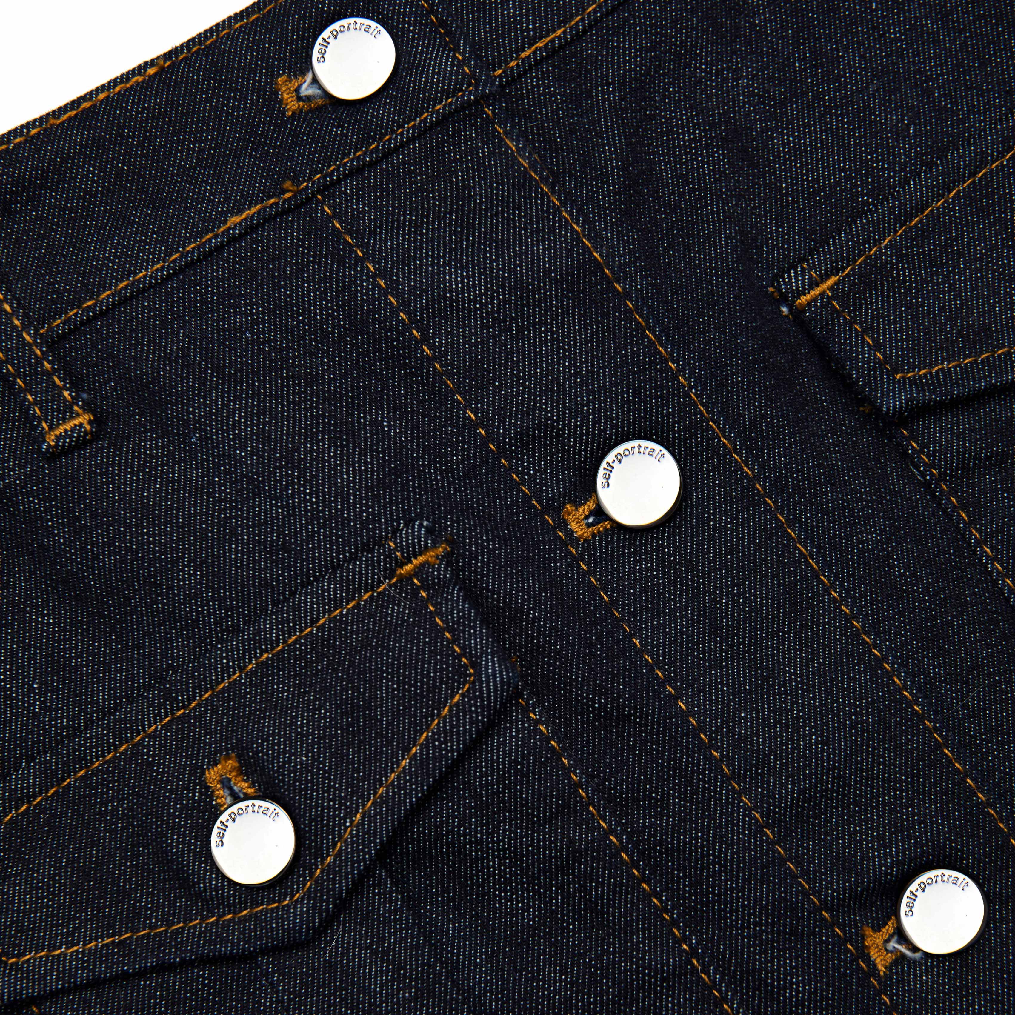 Indigo Denim Belted Midi Skirt - Image 5