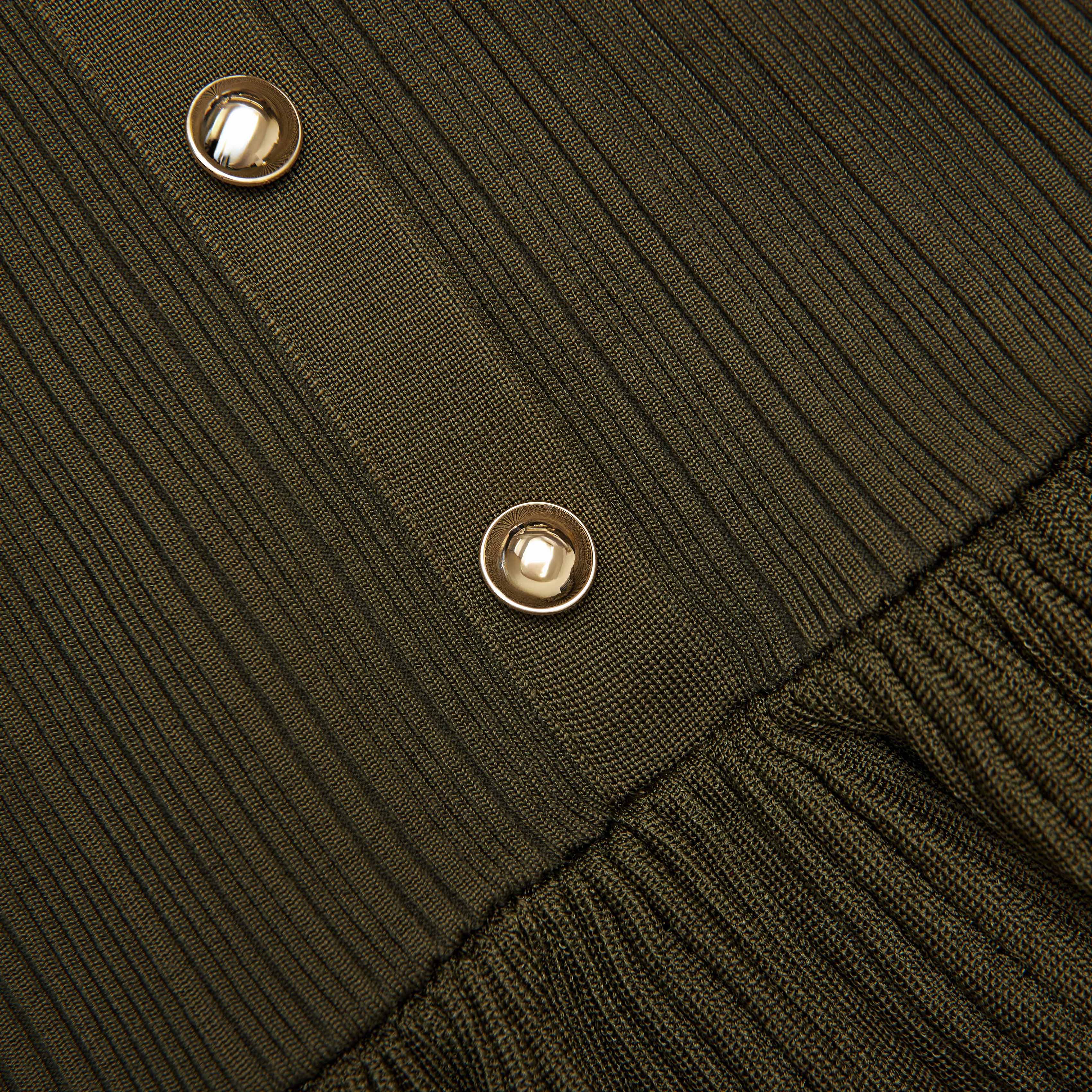 Khaki Bandeau Knit Midi Dress - Image 5