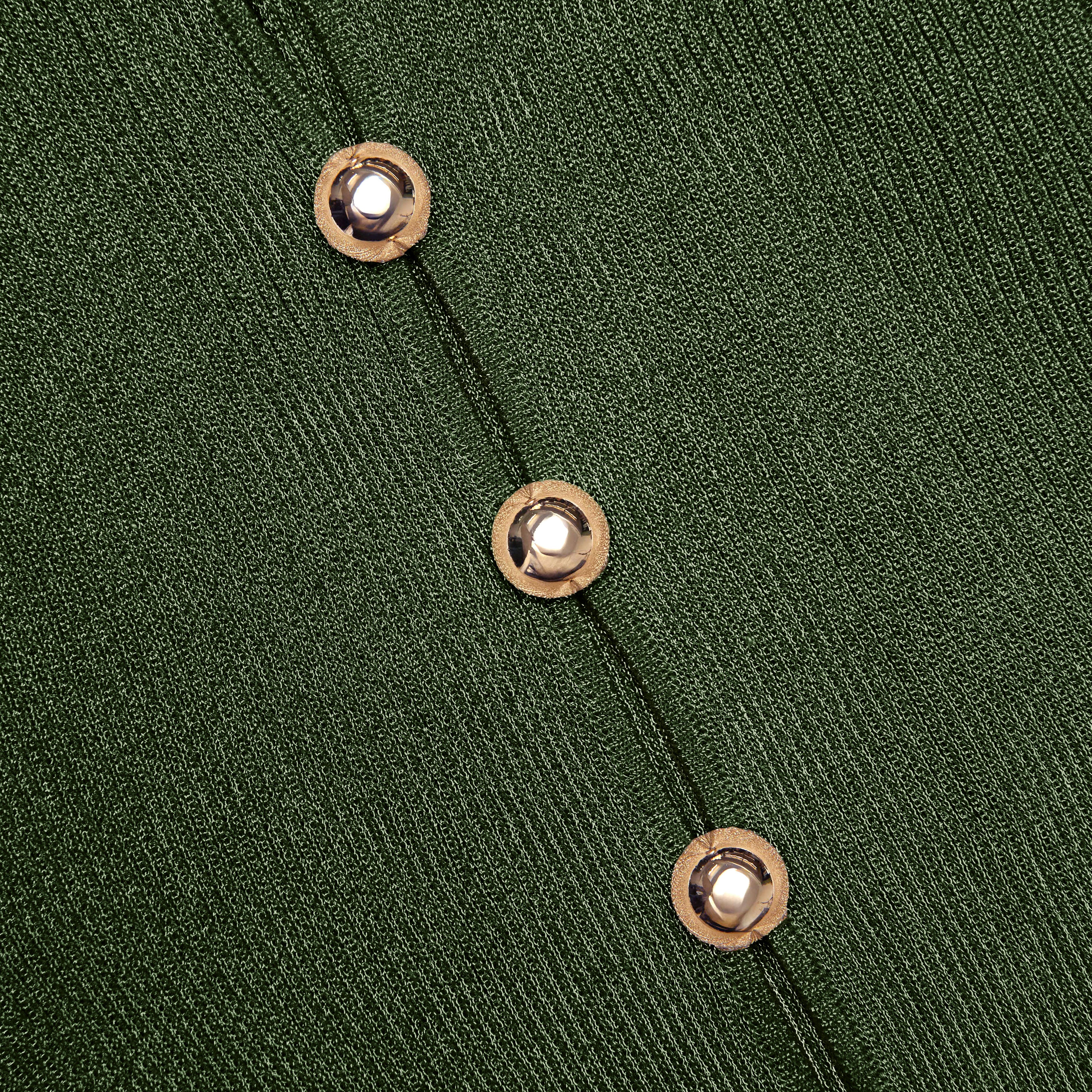 Khaki Lurex Knit Maxi Dress - Image 5