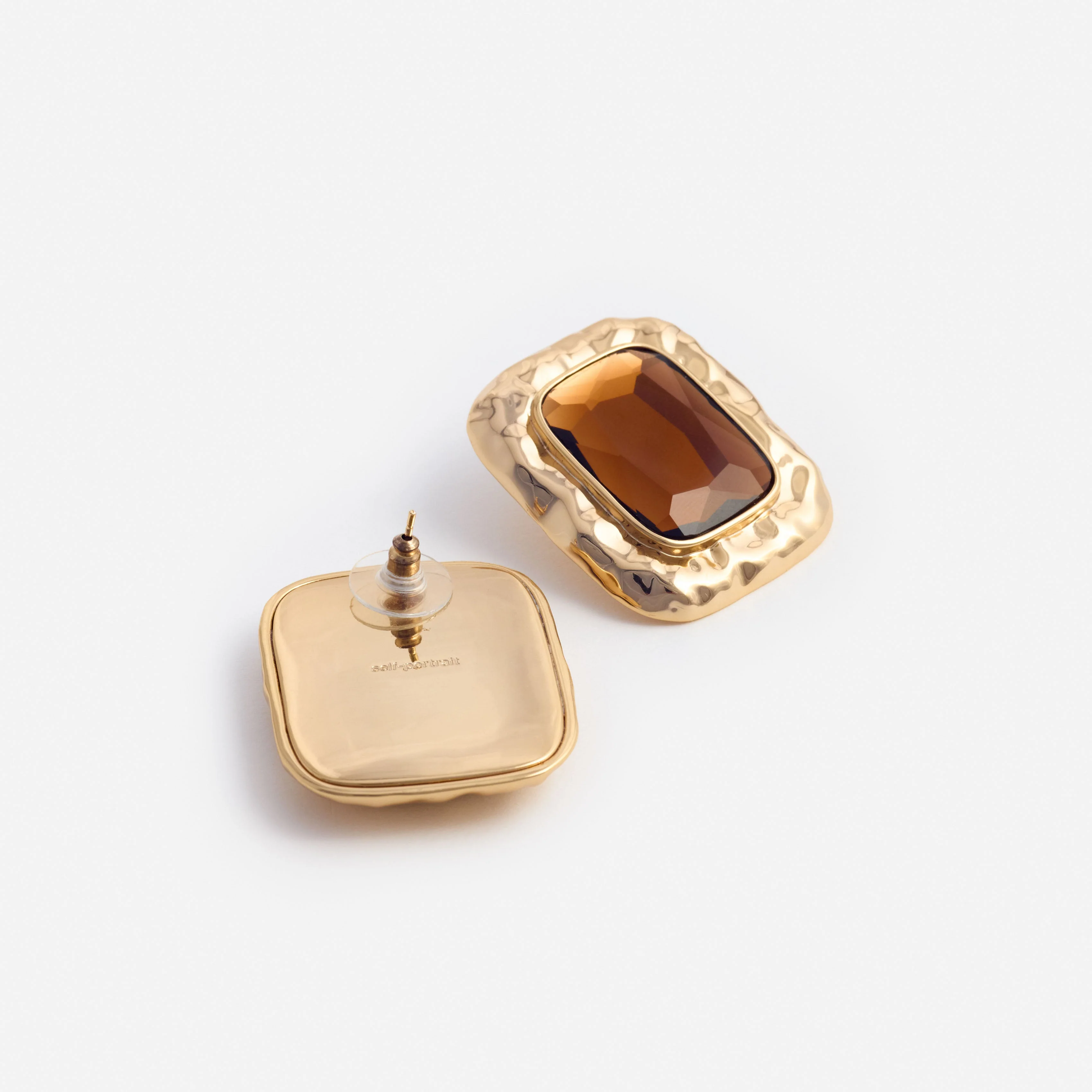 Mottled Gold Amber Earrings - Image 3