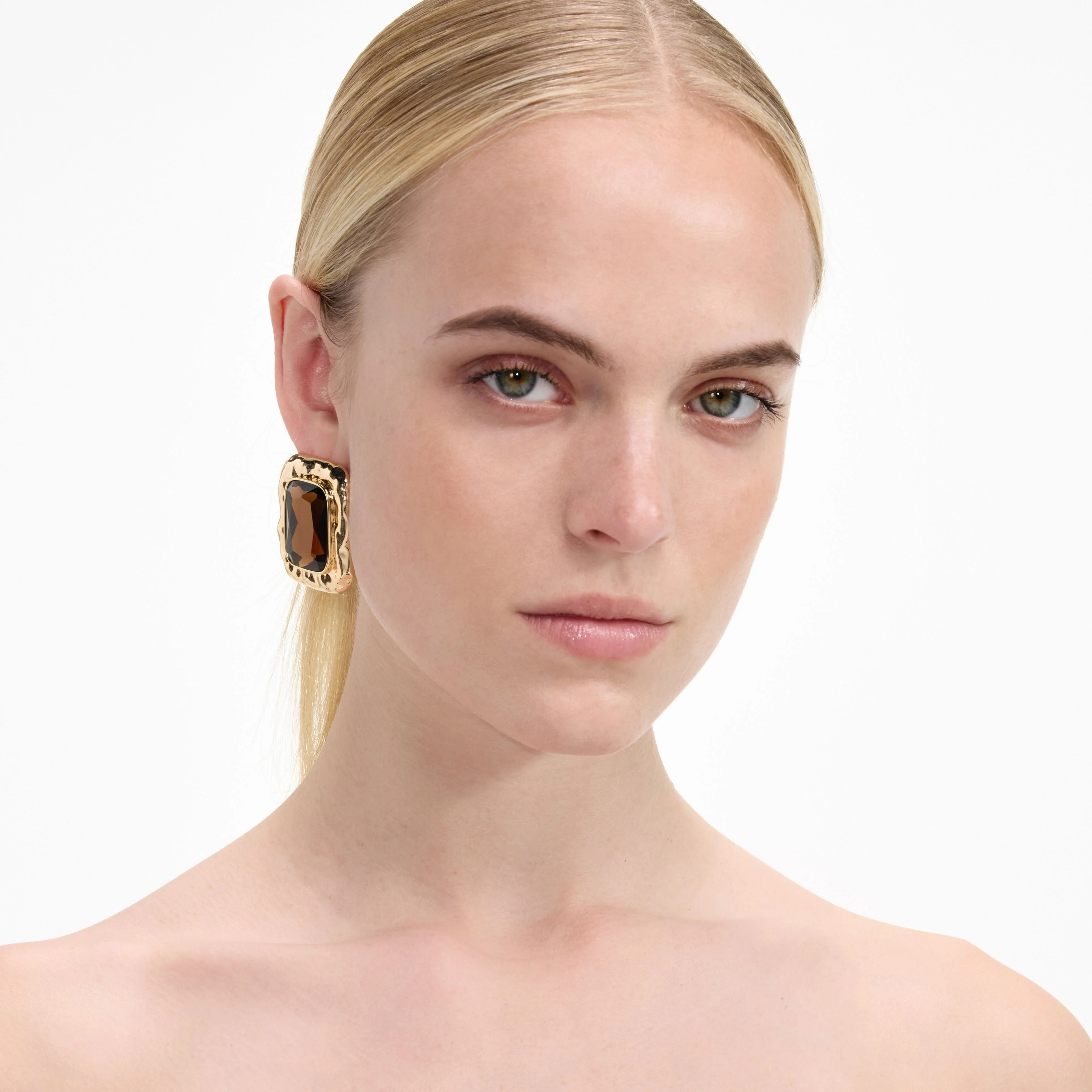 Mottled Gold Amber Earrings - Image 4