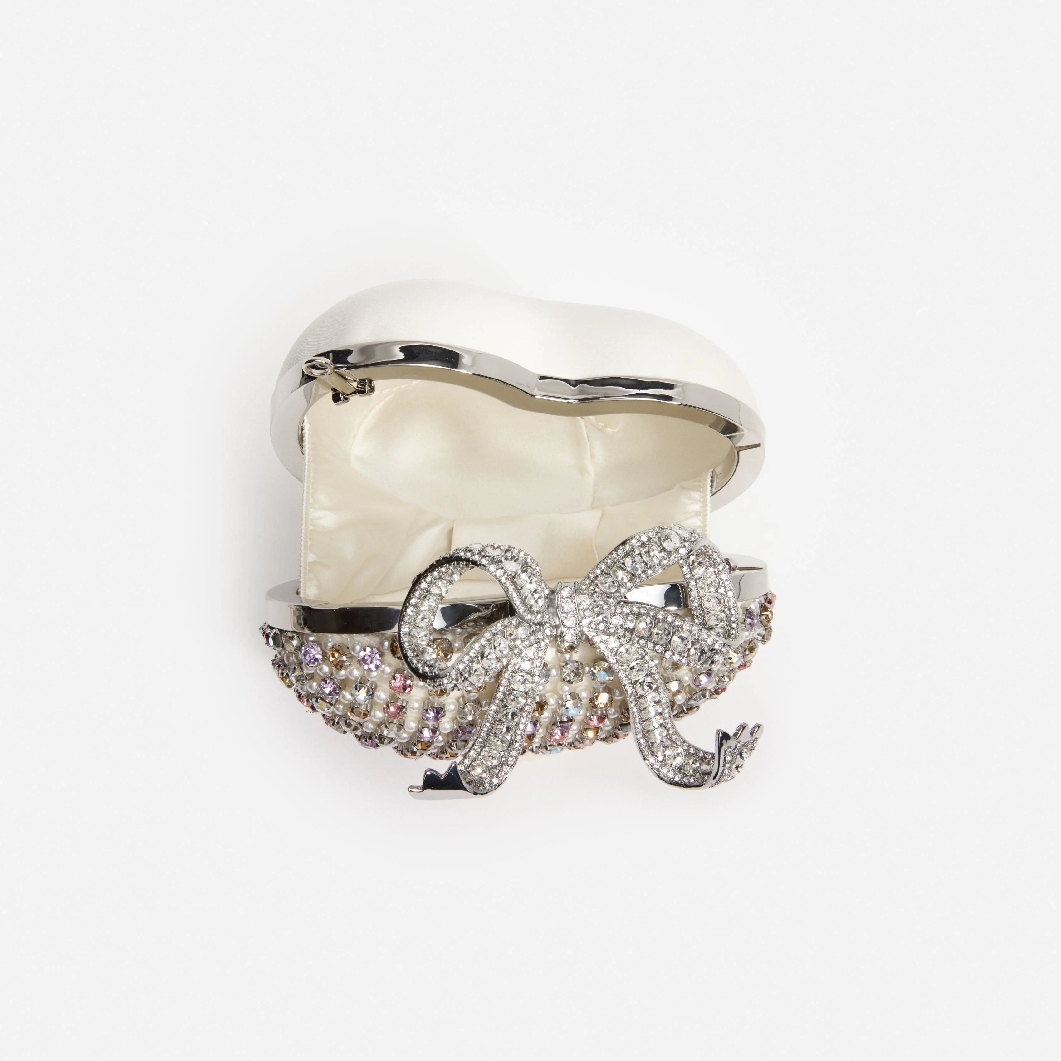 Multi Crystal Heart Clutch Bag - Image 5